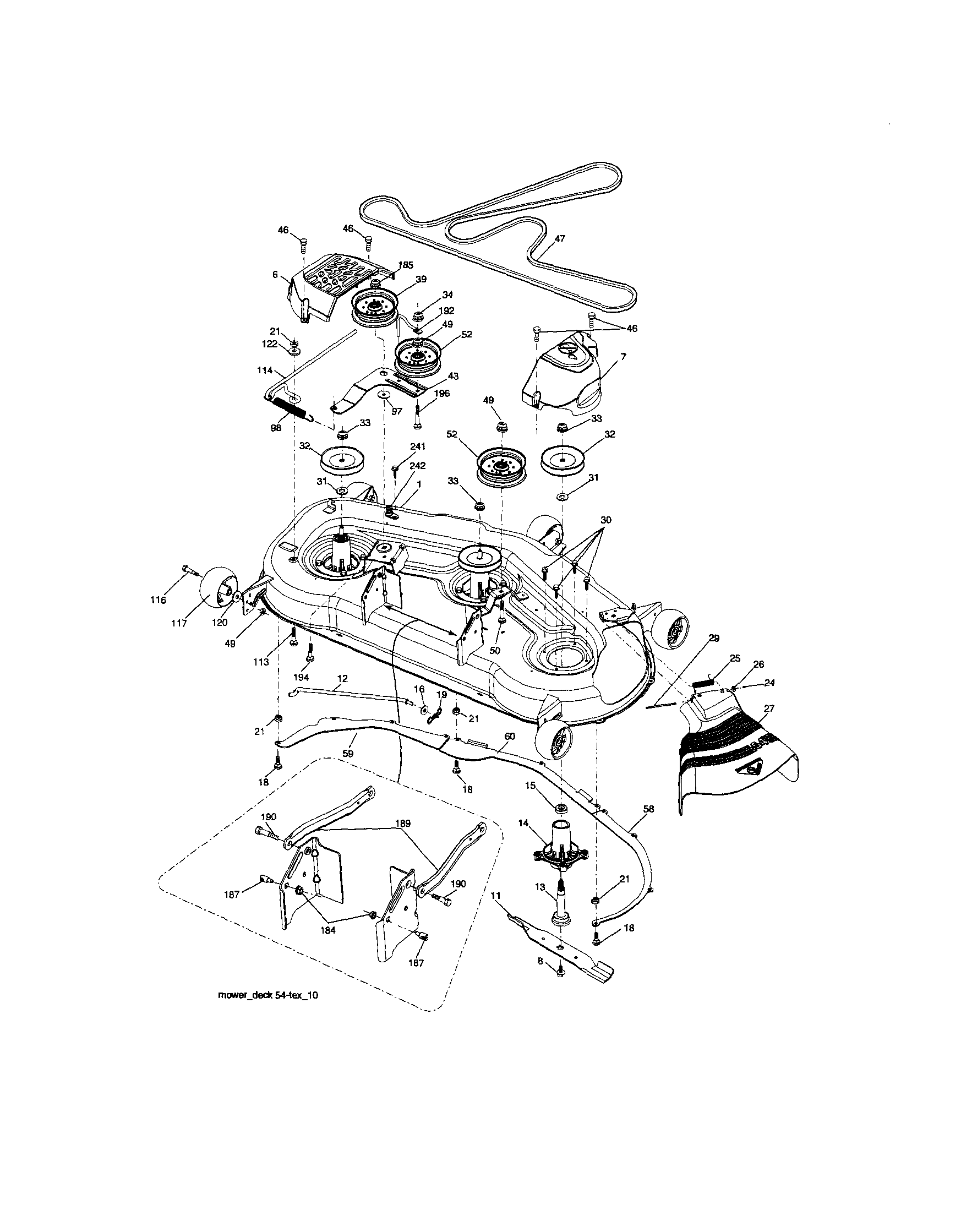 Craftsman 917288451 mower deck diagram