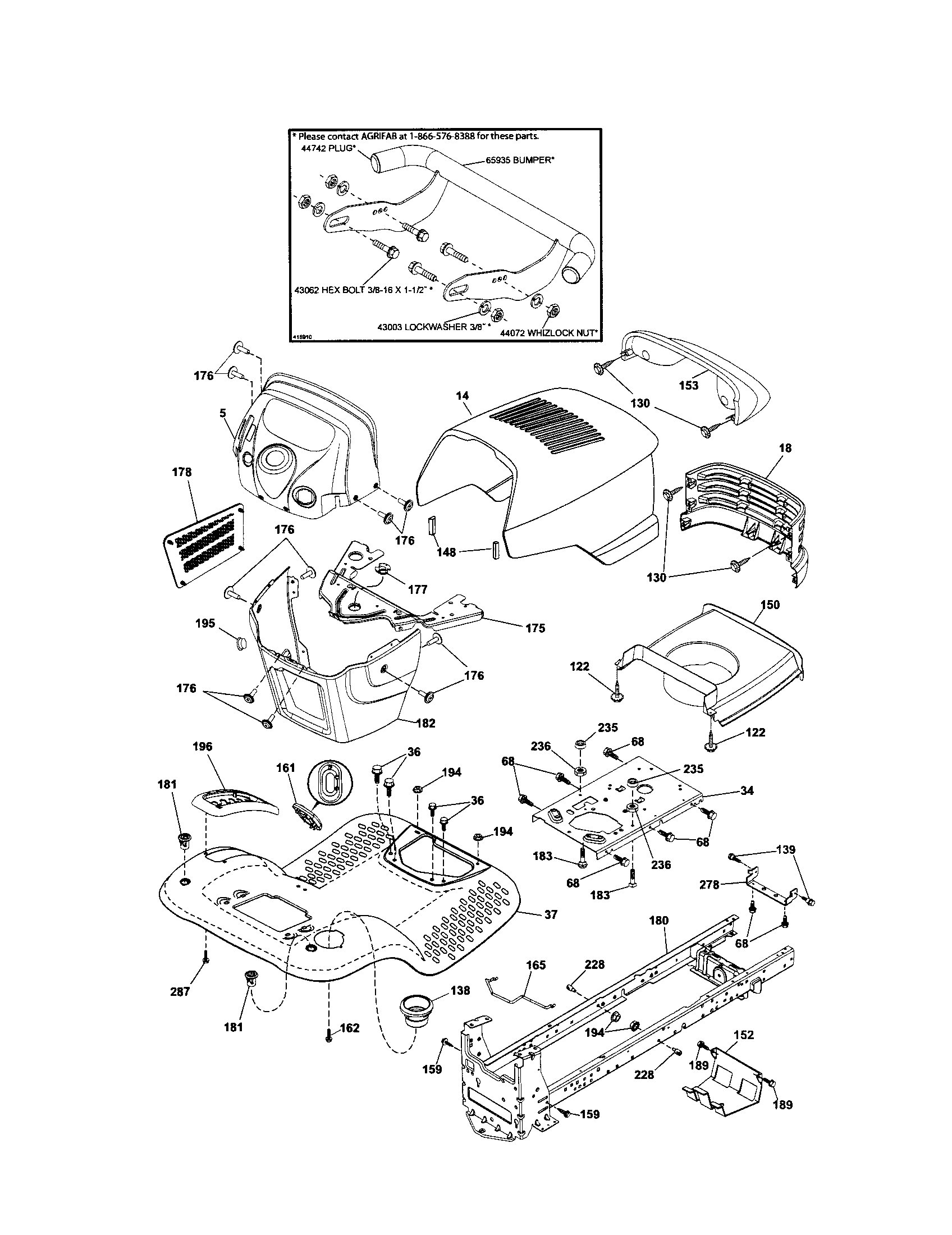 Craftsman 917288701 chassis and enclosures diagram
