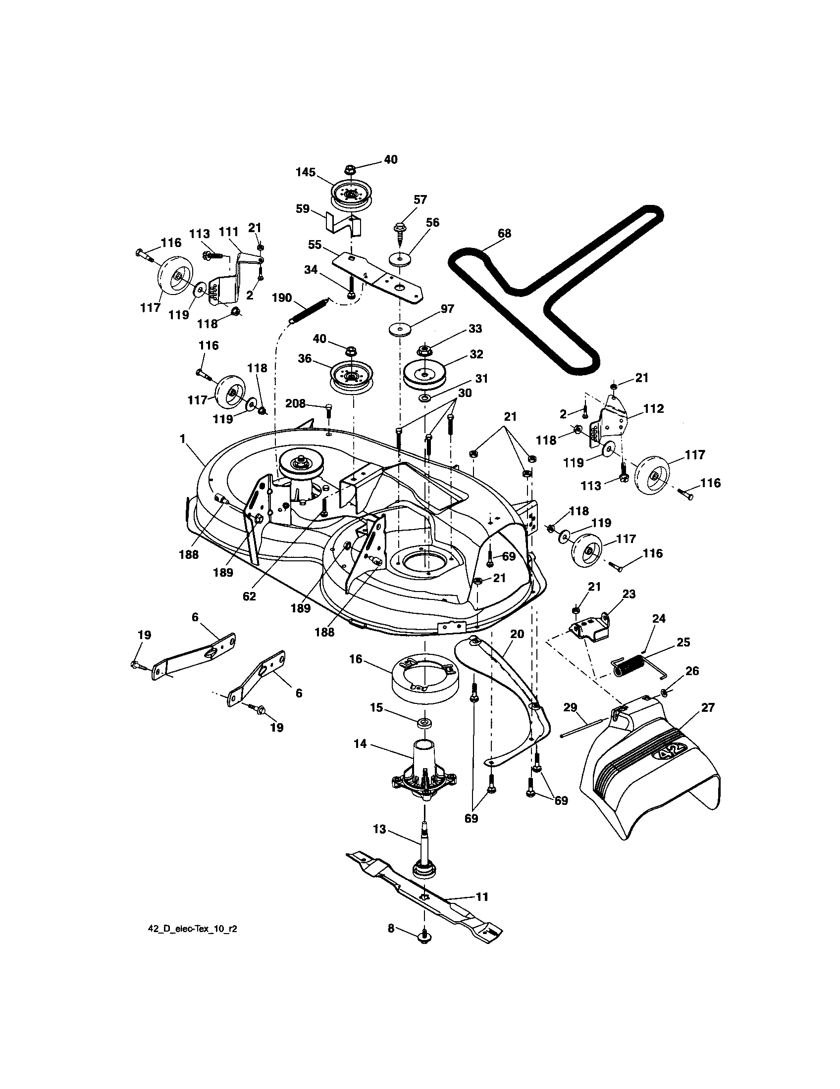 Craftsman 917288701 mower deck diagram