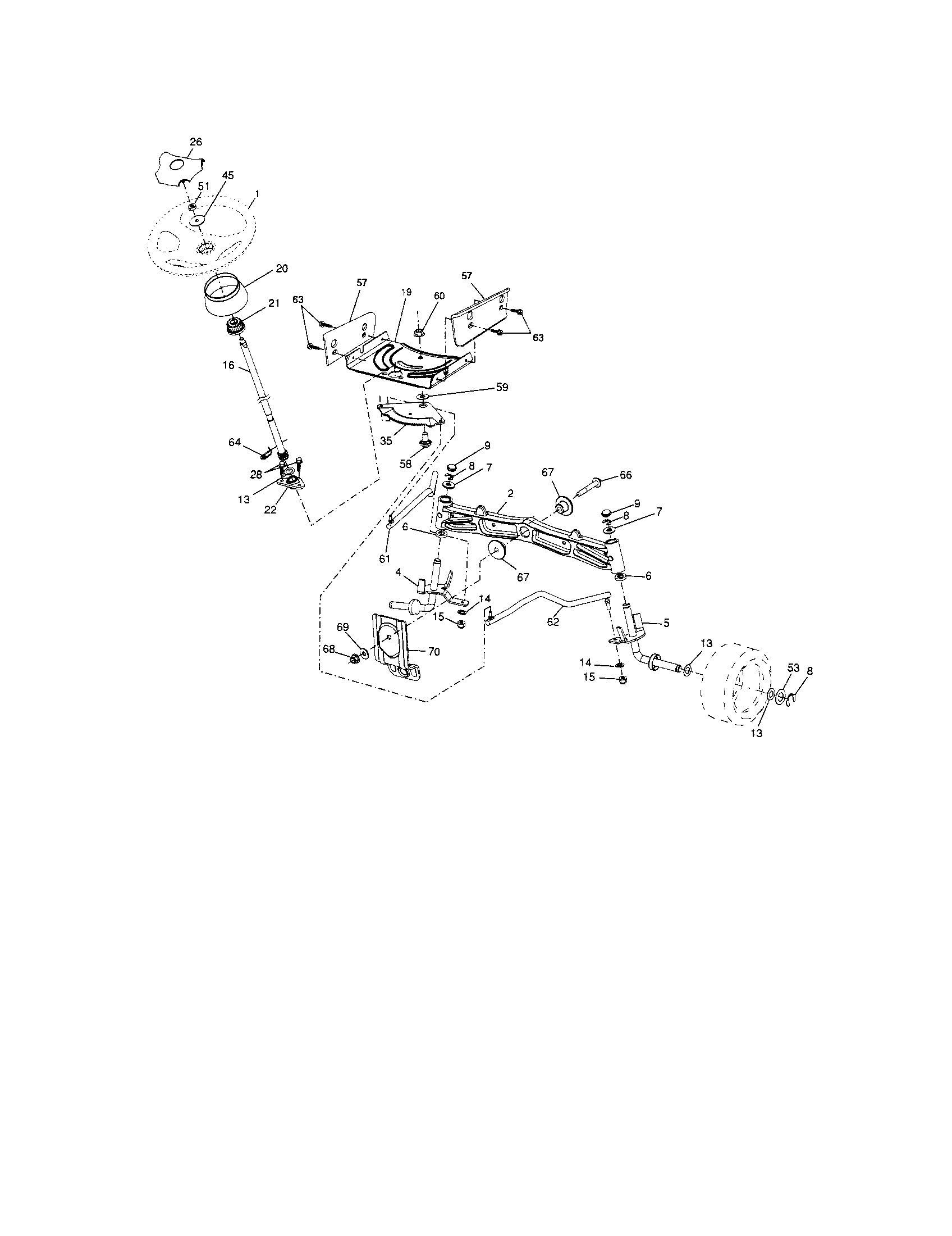 Craftsman 917289220 steering diagram