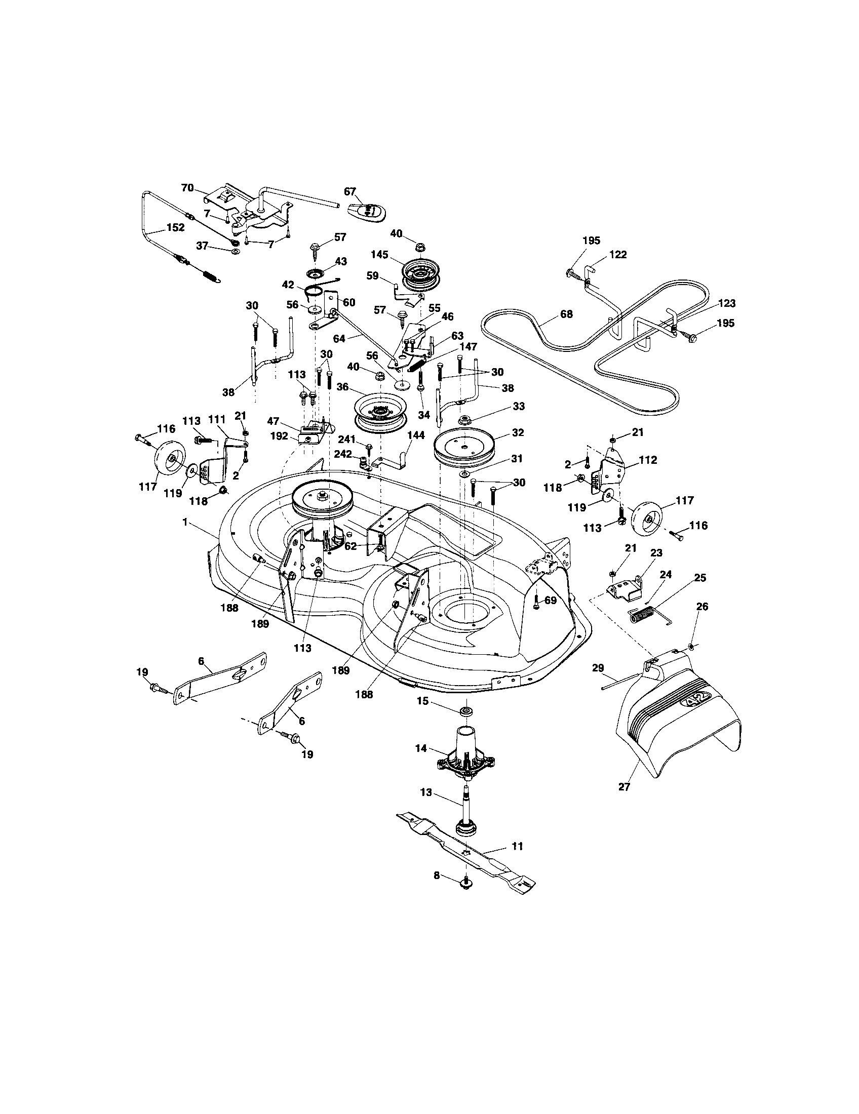 Craftsman 917289220 mower deck diagram