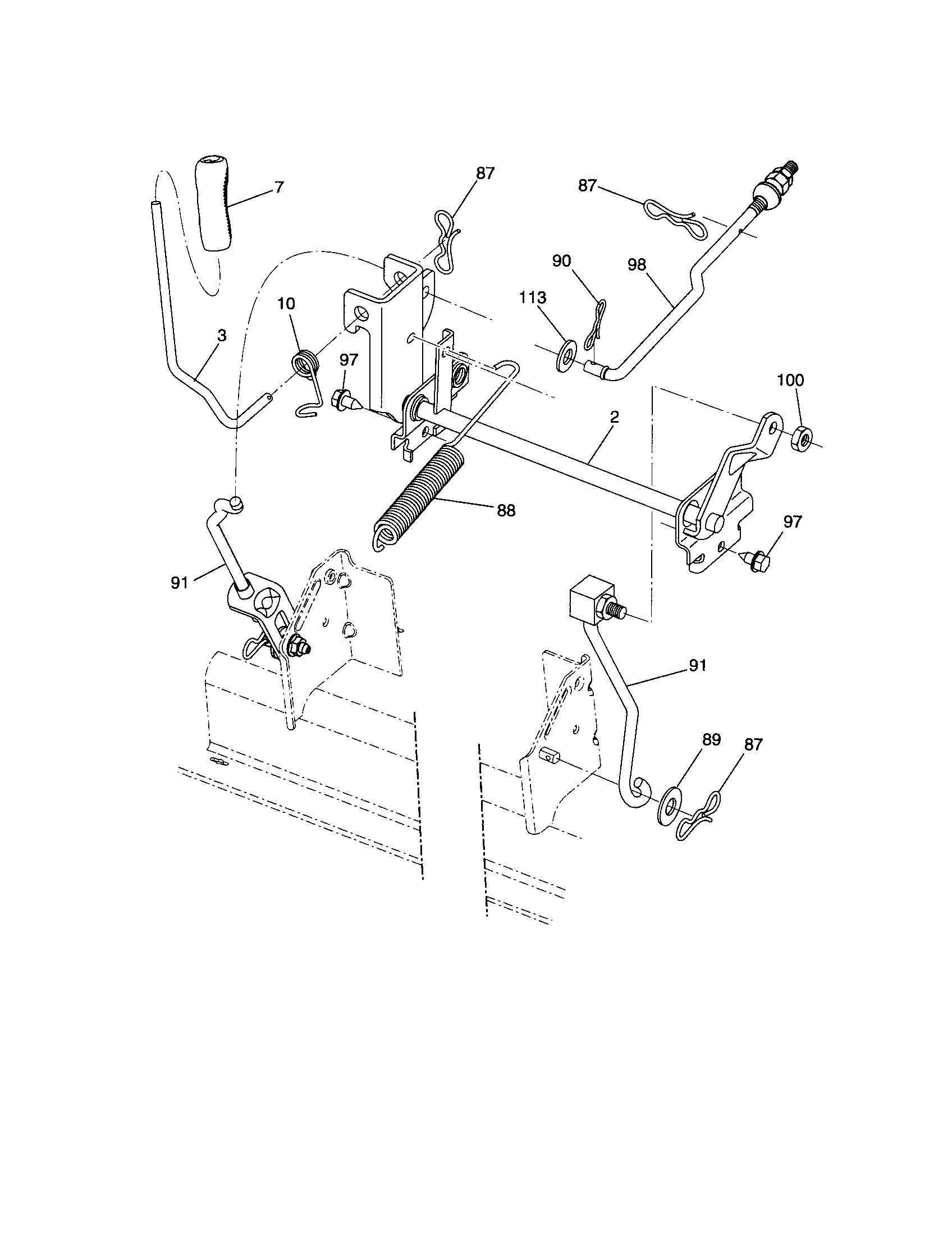 Craftsman 917289220 lift diagram