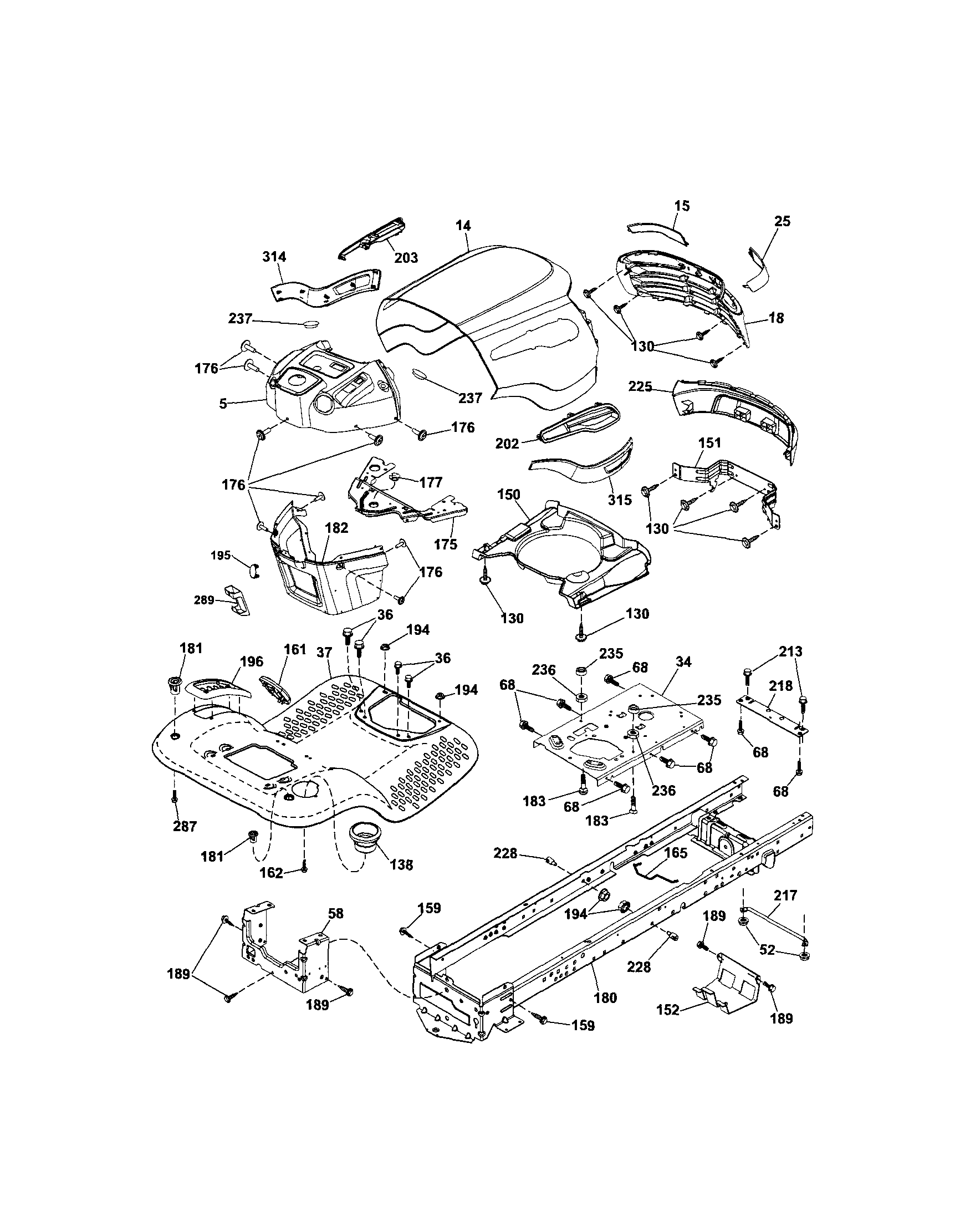 Craftsman 917289250 chassis diagram