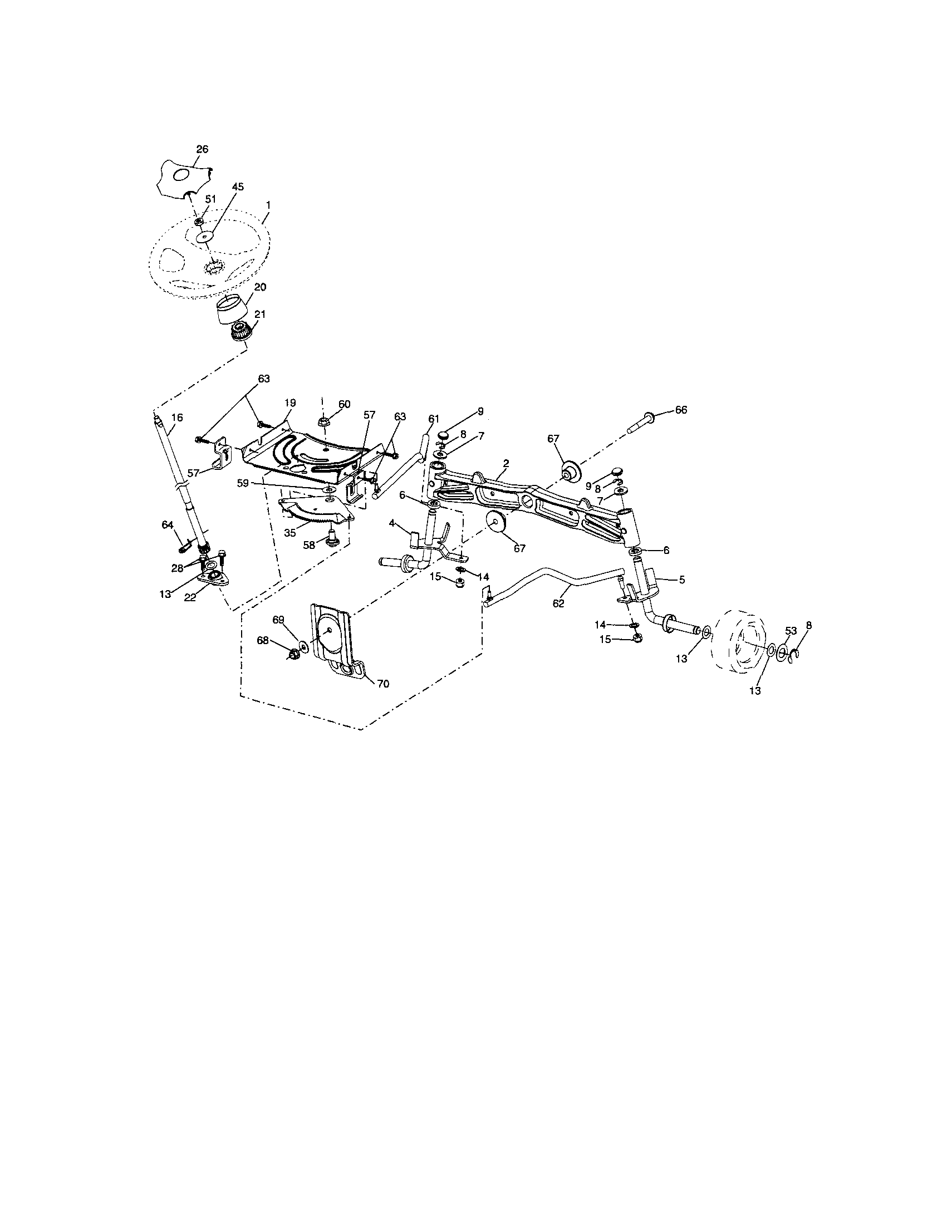Craftsman 917289250 steering diagram