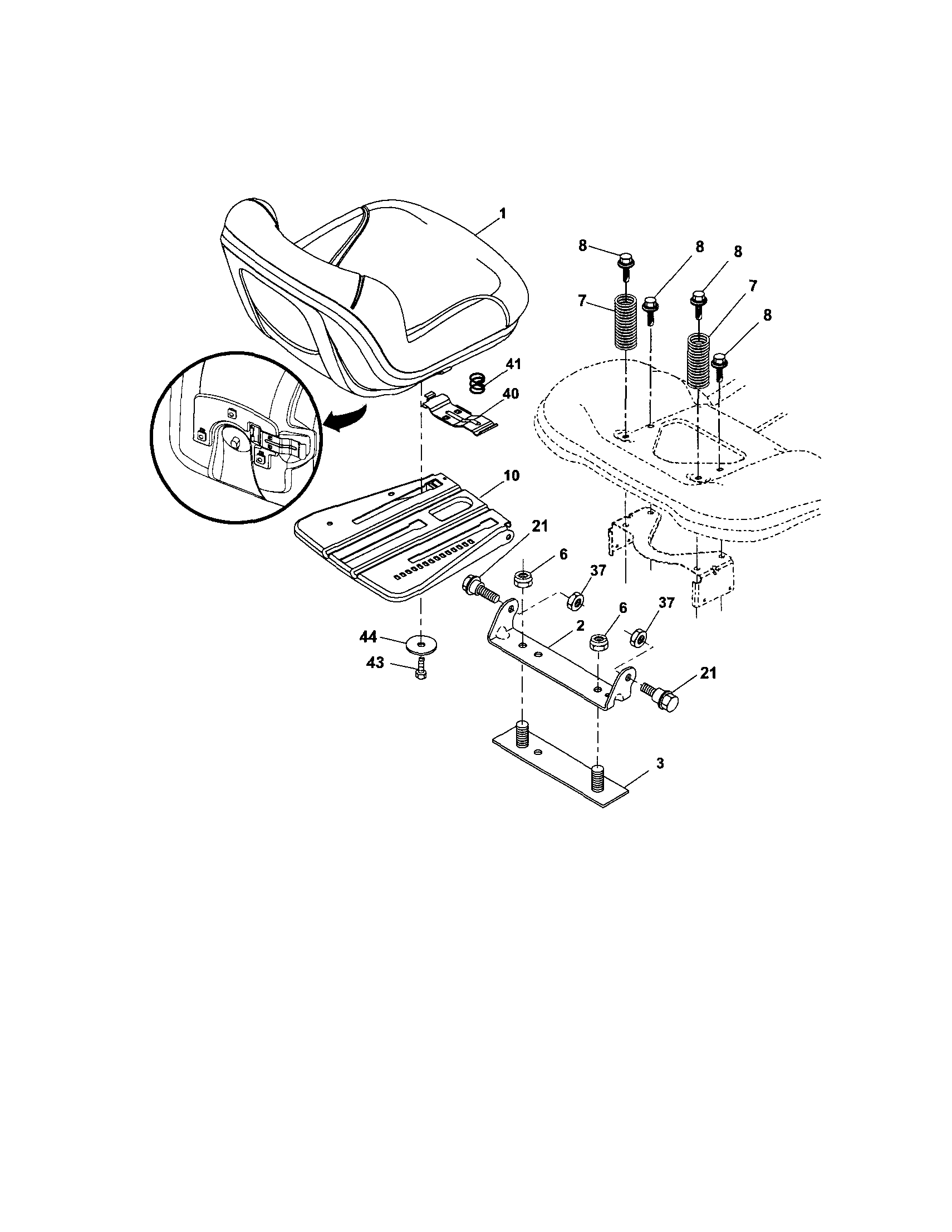 Craftsman 917289250 seat diagram