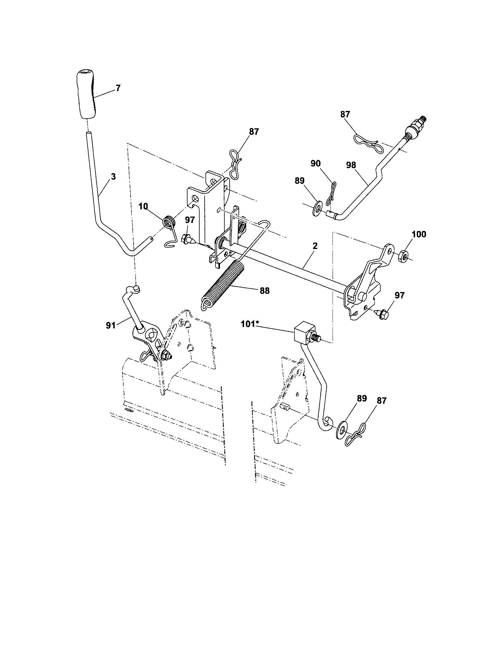 Craftsman 917289250 lift diagram