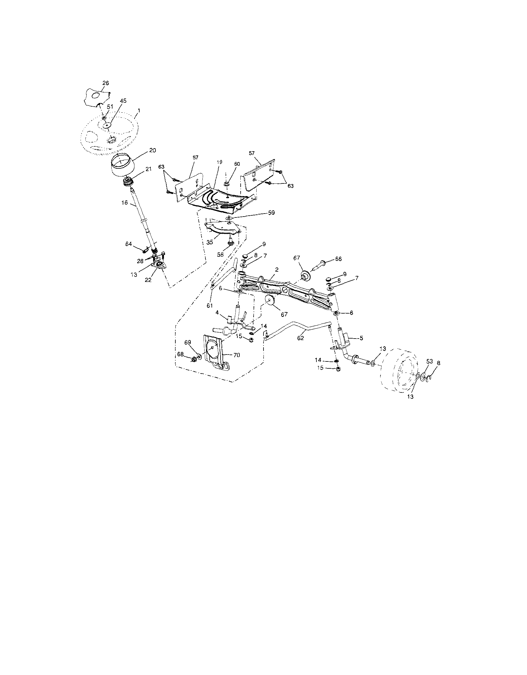 Craftsman 917289261 steering diagram