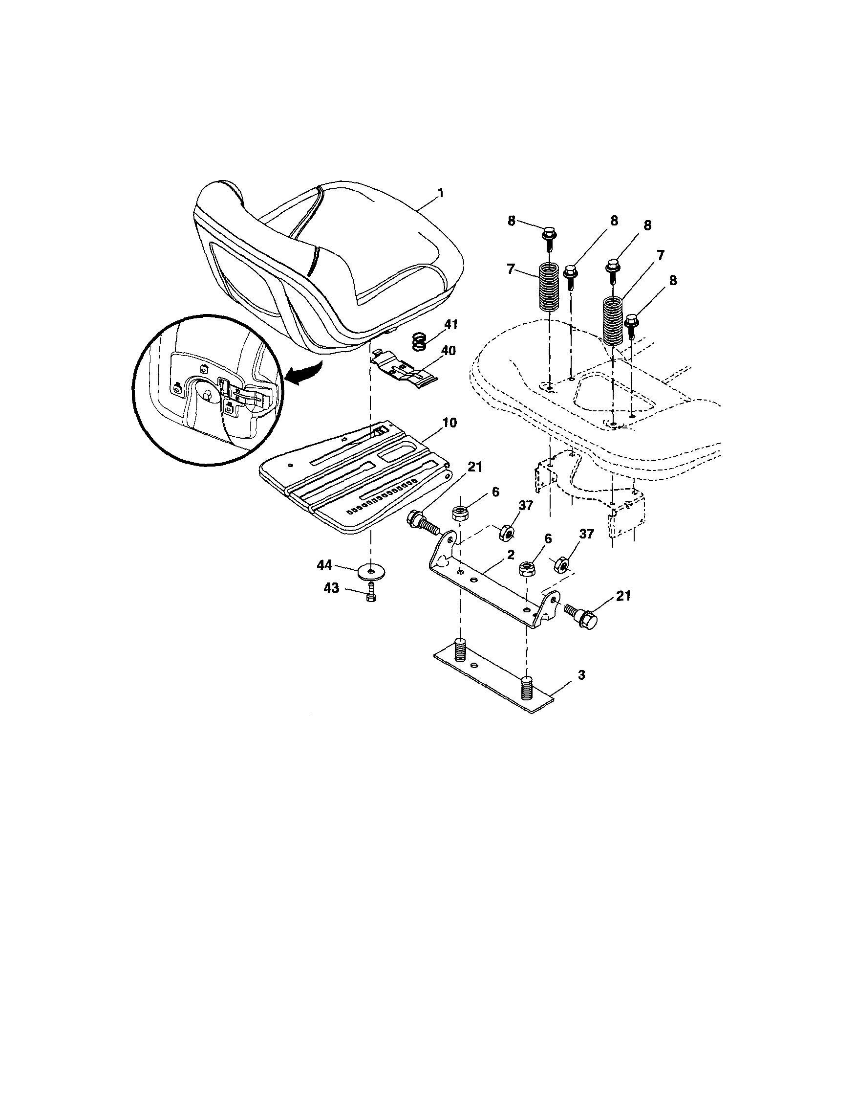 Craftsman 917289261 seat diagram