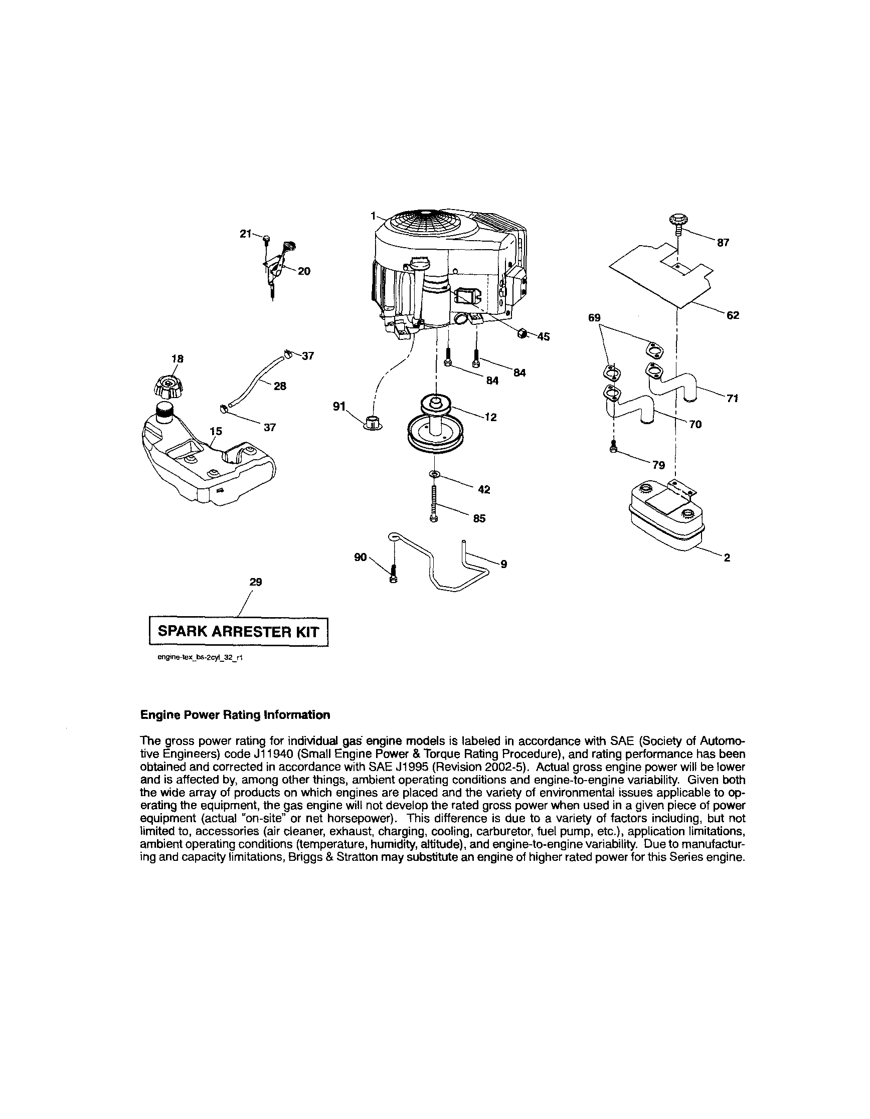 Craftsman 917289281 engine diagram
