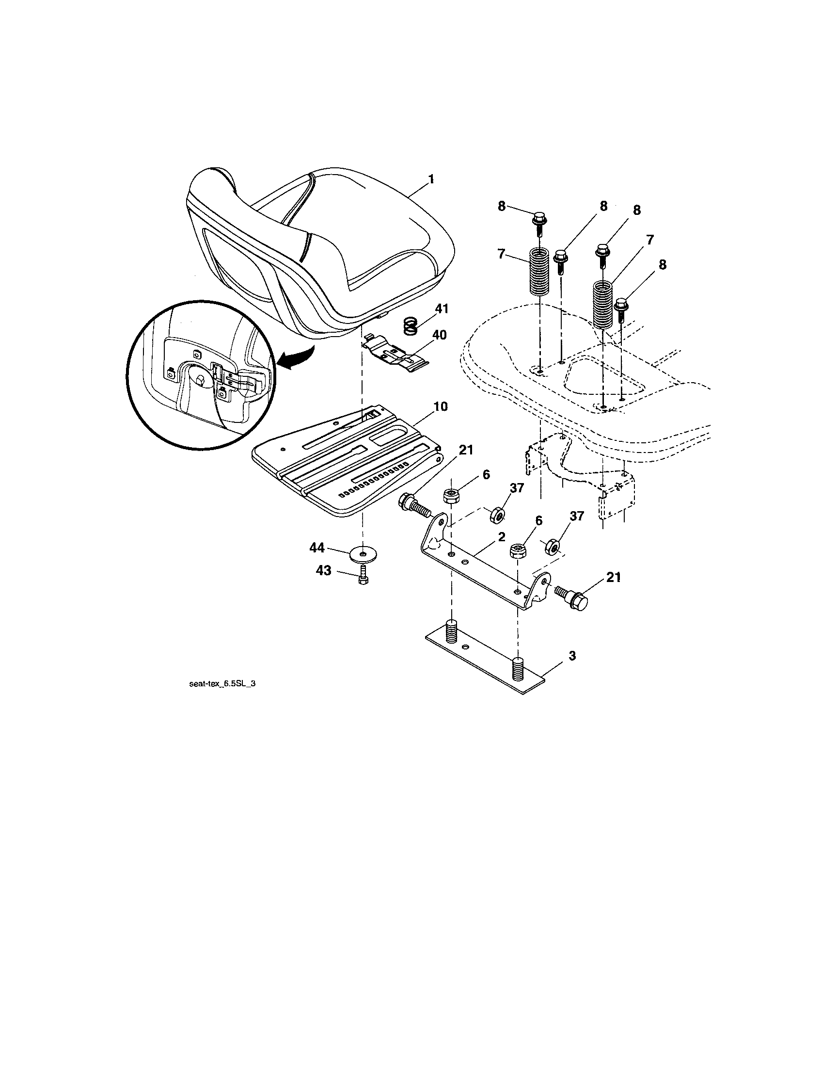 Craftsman 917289281 seat diagram