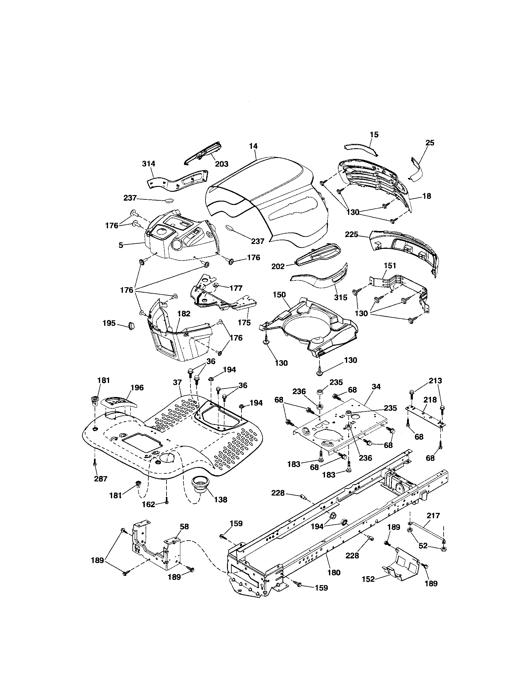Craftsman 917289342 chassis diagram
