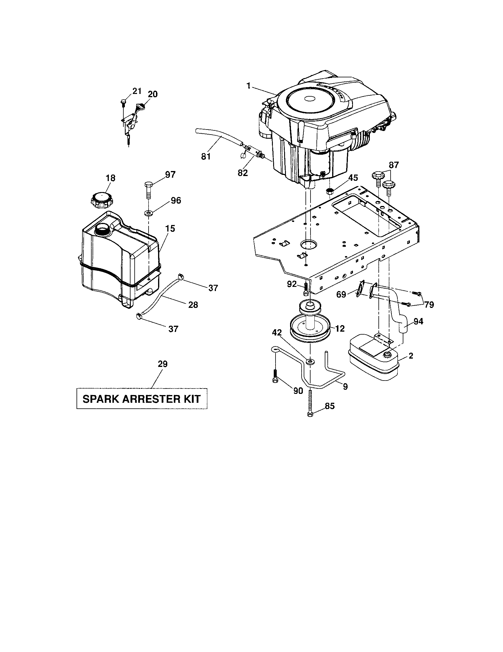 Craftsman 917289342 engine diagram