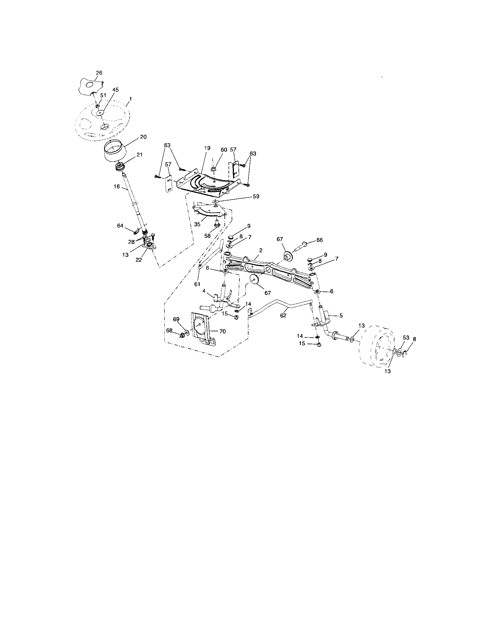 Craftsman 917289342 steering diagram