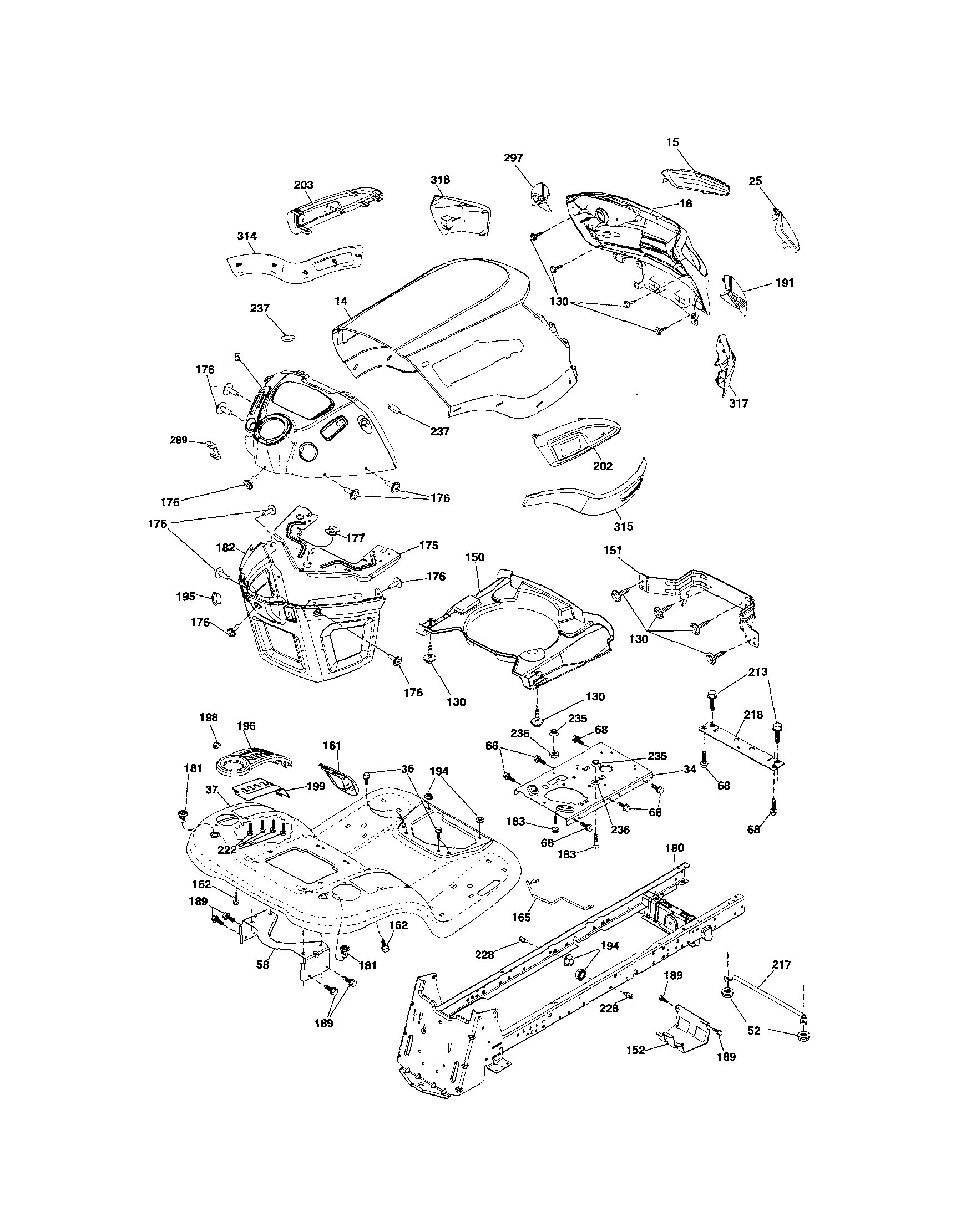 Craftsman 917289450 chassis and enclosures diagram
