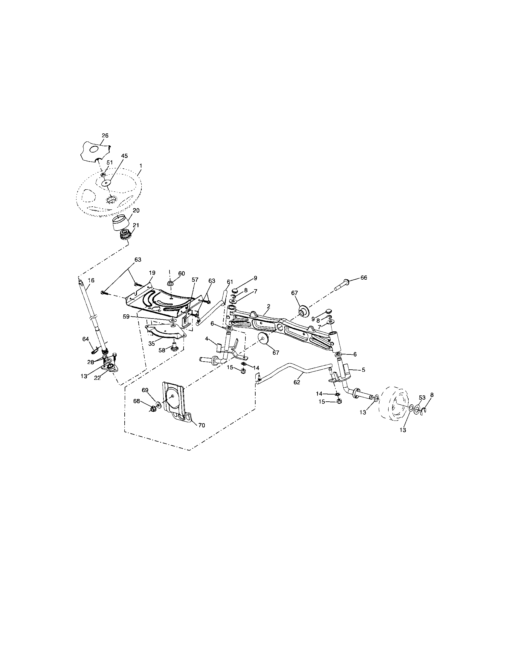 Craftsman 917289450 steering diagram