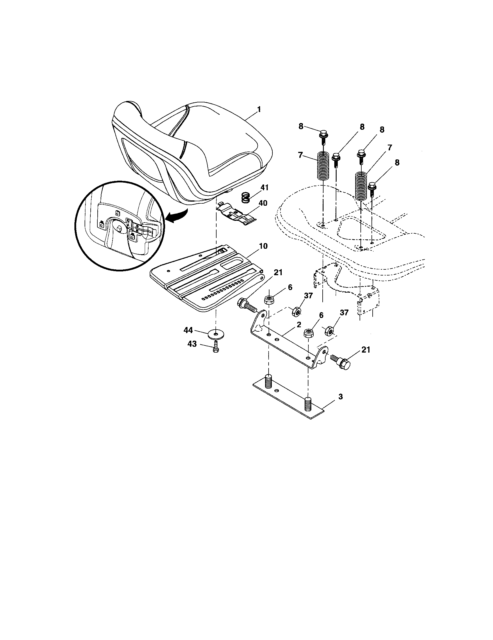 Craftsman 917289241 seat diagram
