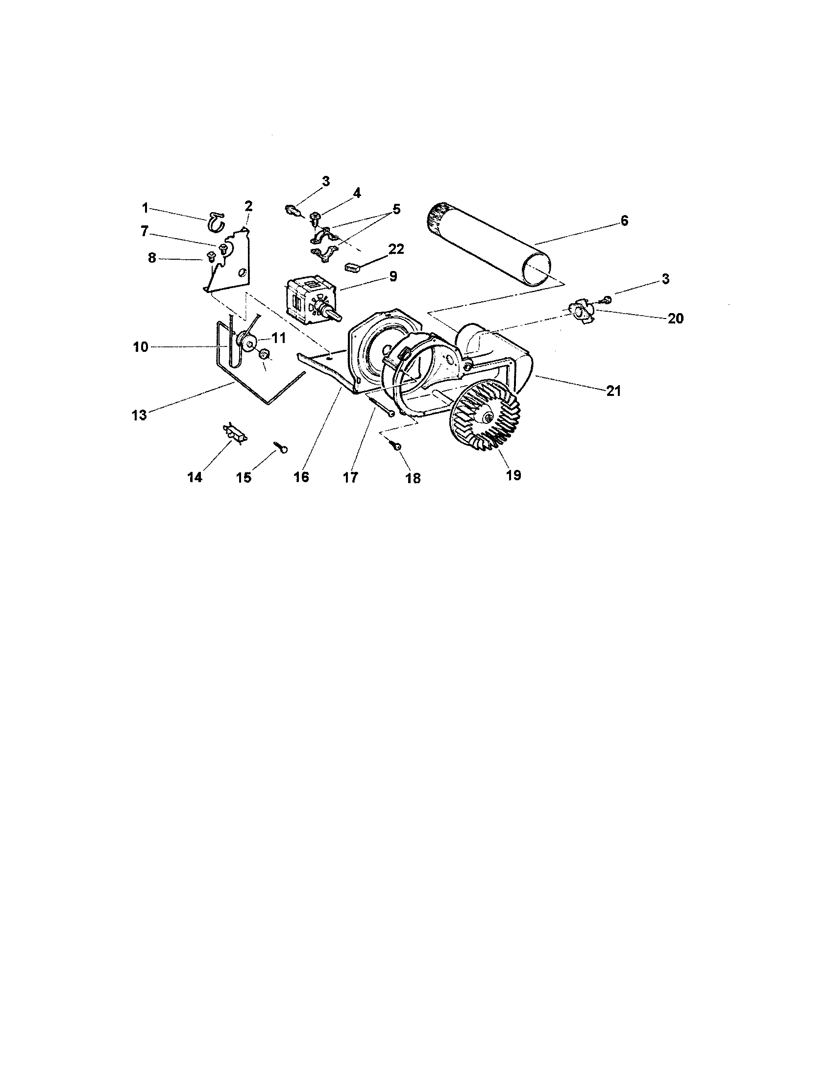 Fisher & Paykel DE60FA-96987 motor diagram