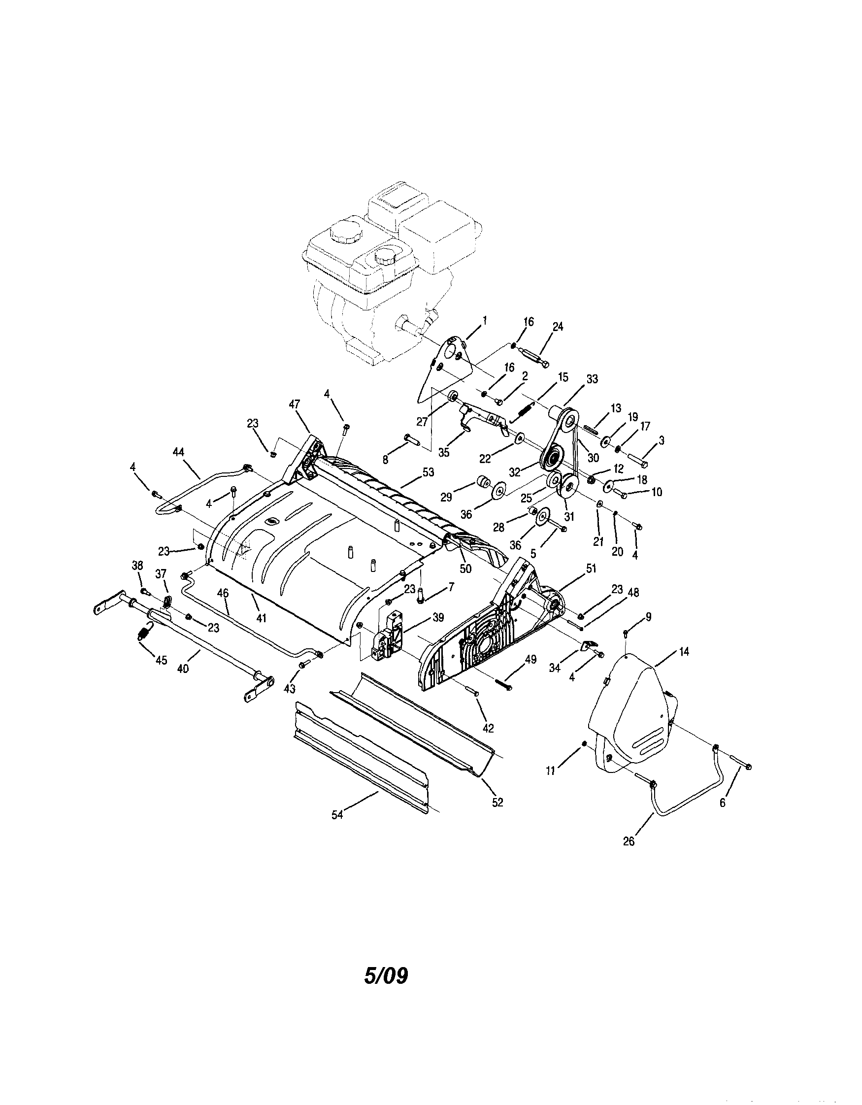 Craftsman 247282820 frame/deflector diagram