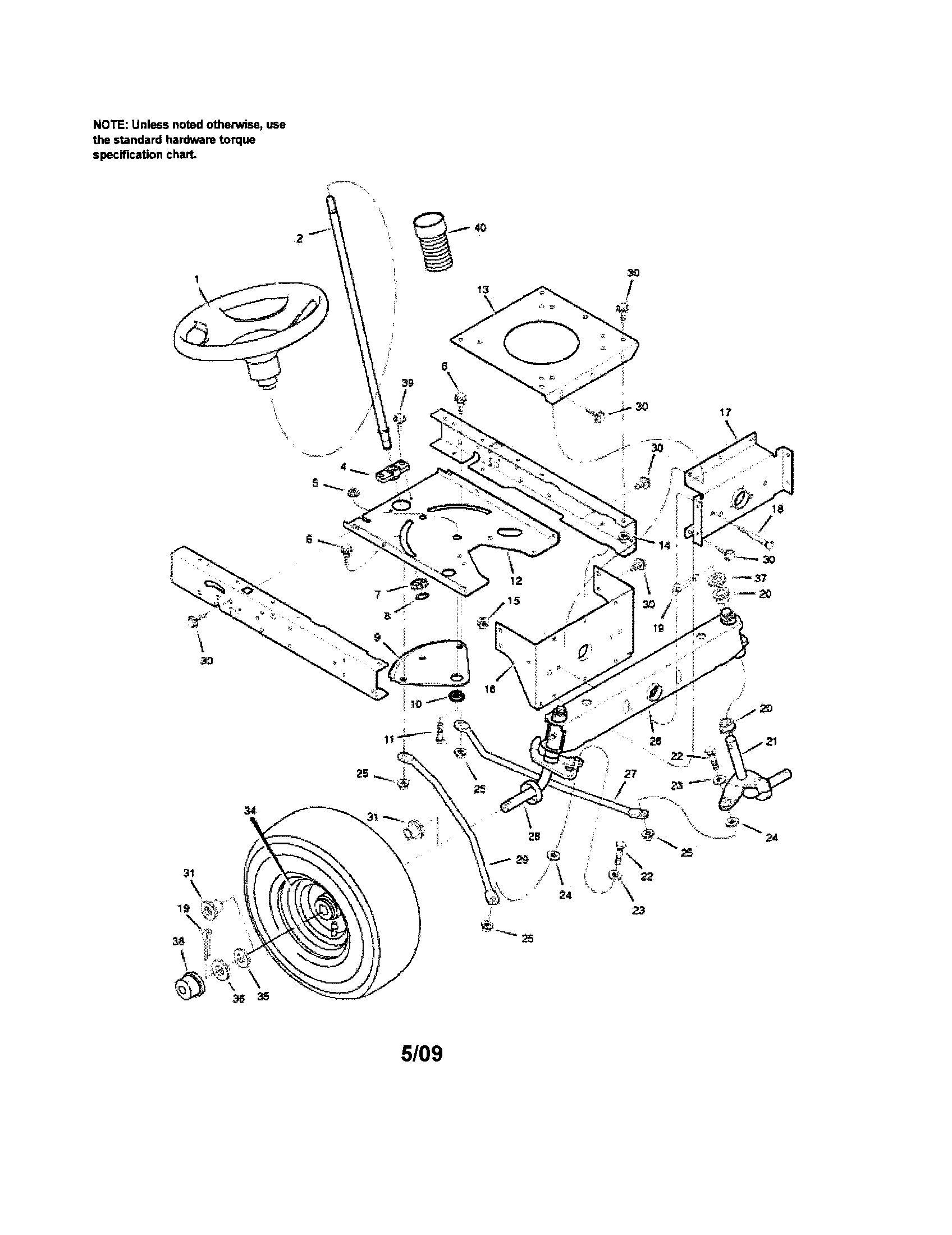 Yard King 425648X06A steering diagram