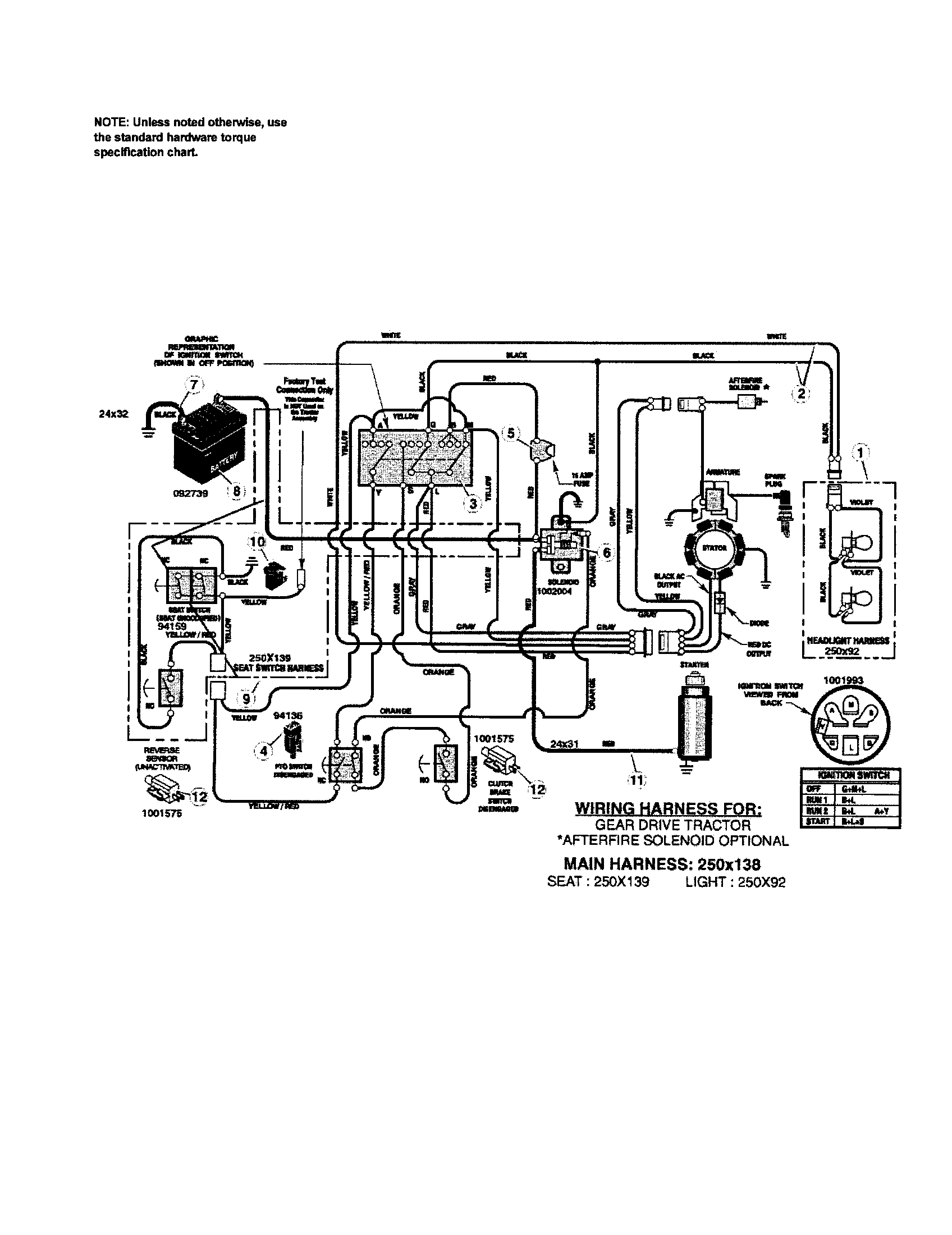 Yard King 425648X06A electrical system diagram