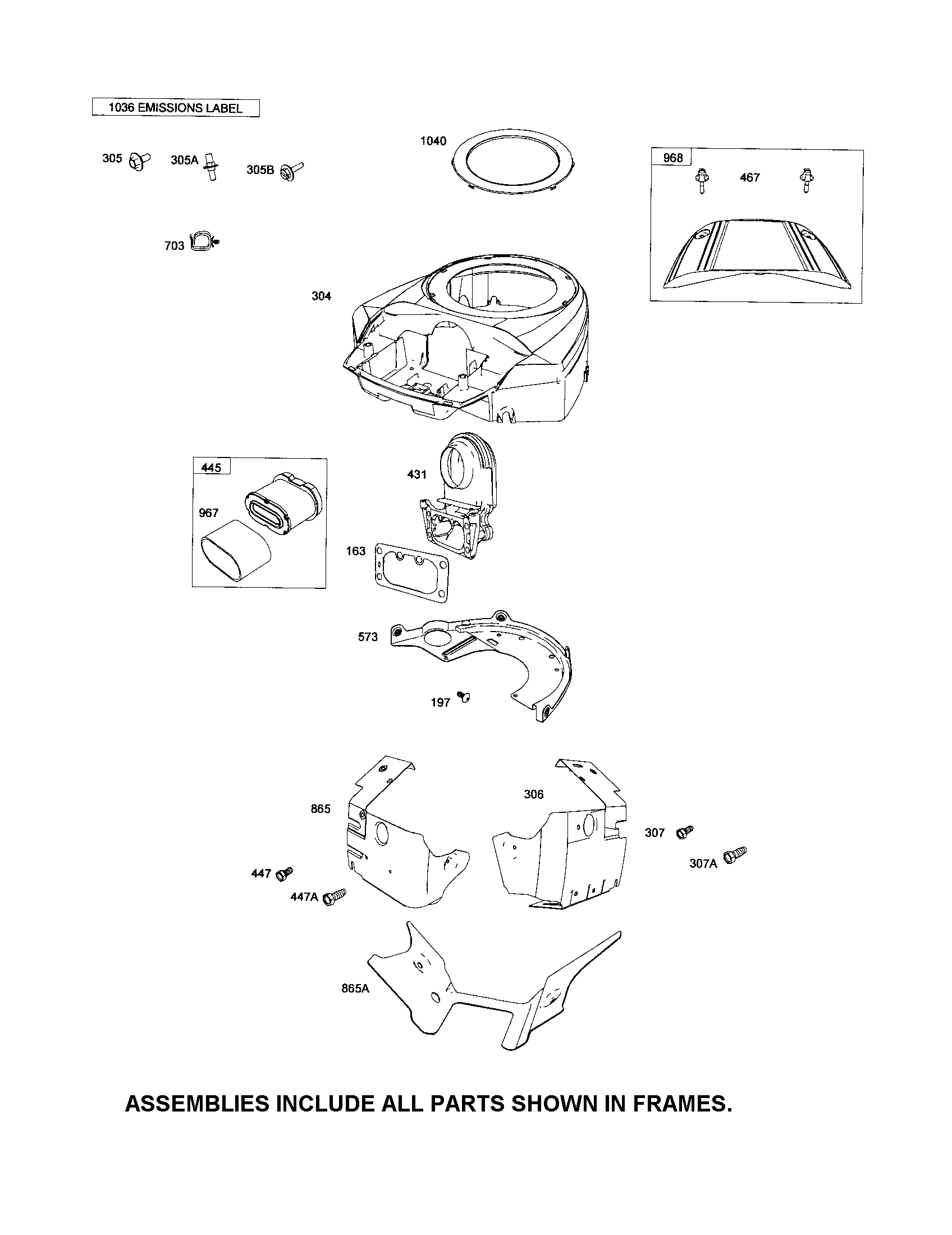 Craftsman 917289730 blower housing diagram