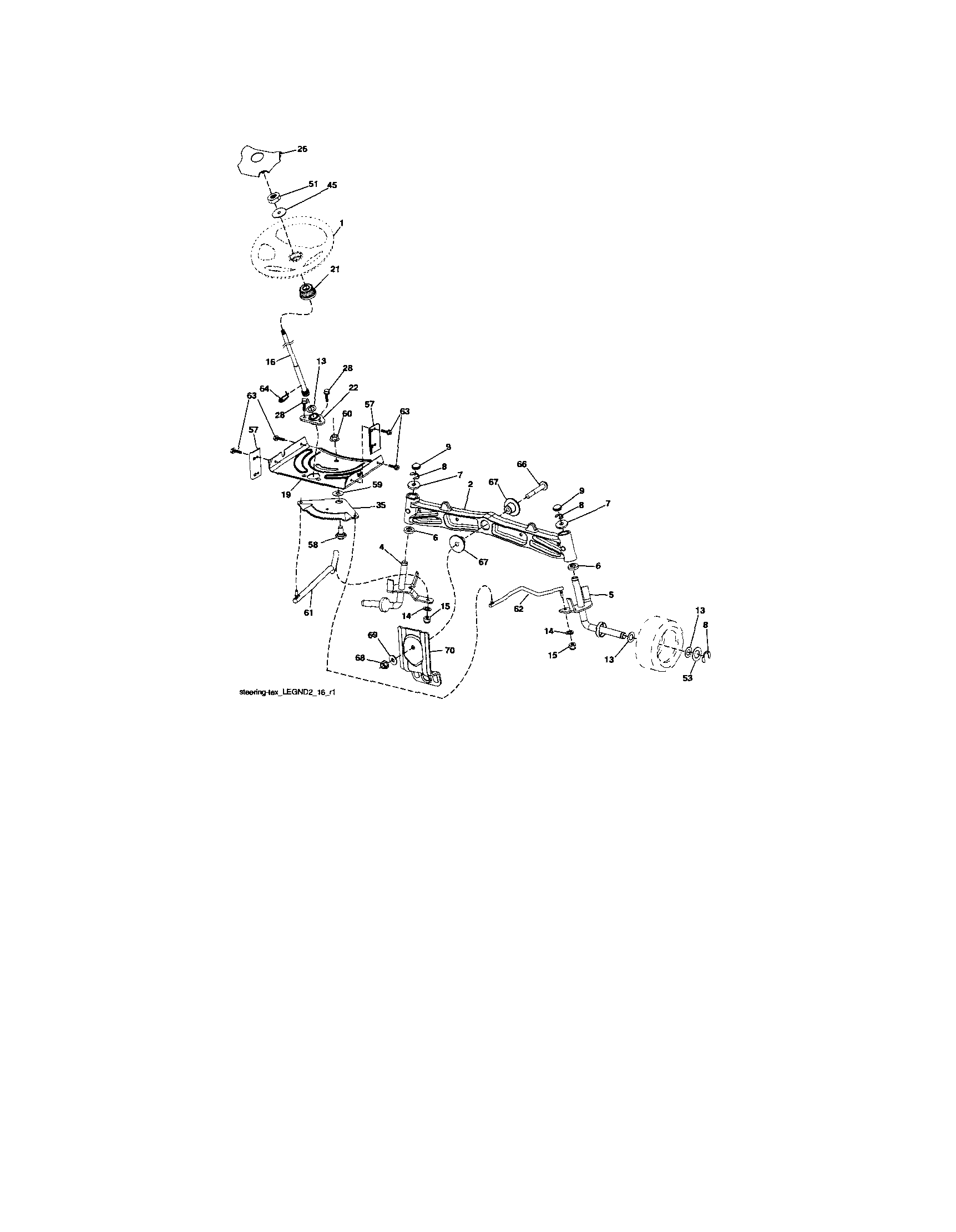 Husqvarna YTH2246-917289540 steering diagram