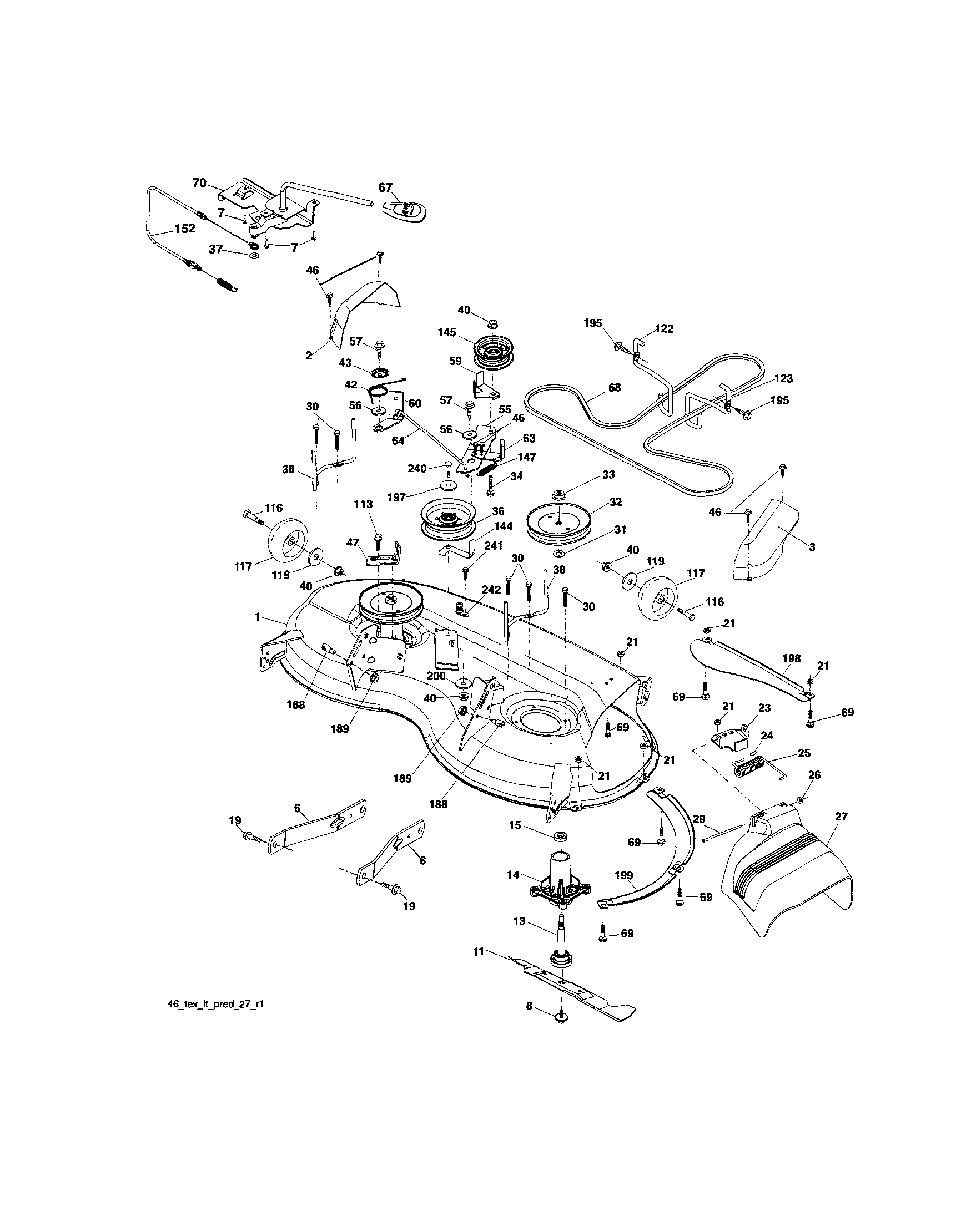 Husqvarna YTH2246-917289540 mower deck diagram