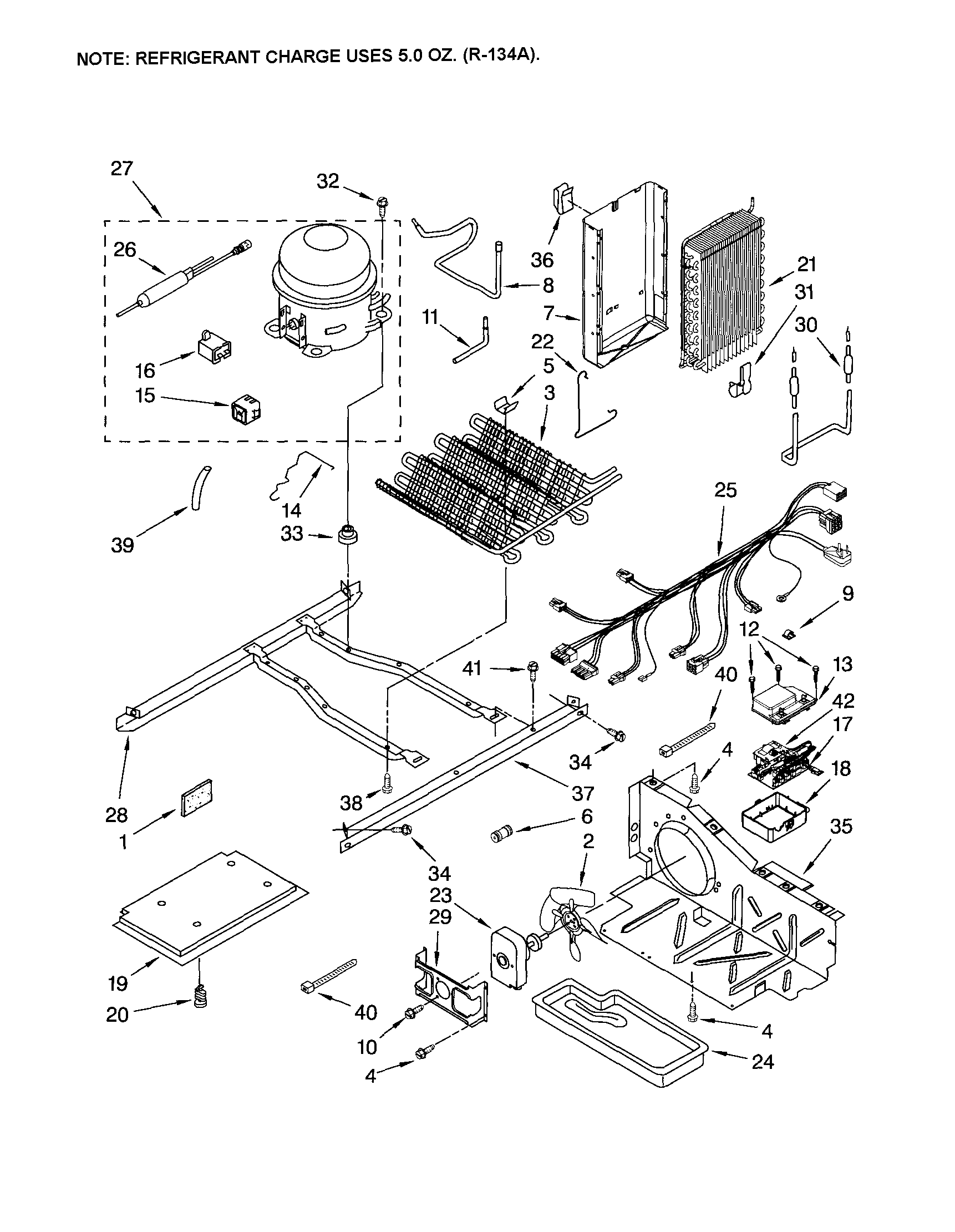 Kenmore Elite 10654790801 unit diagram
