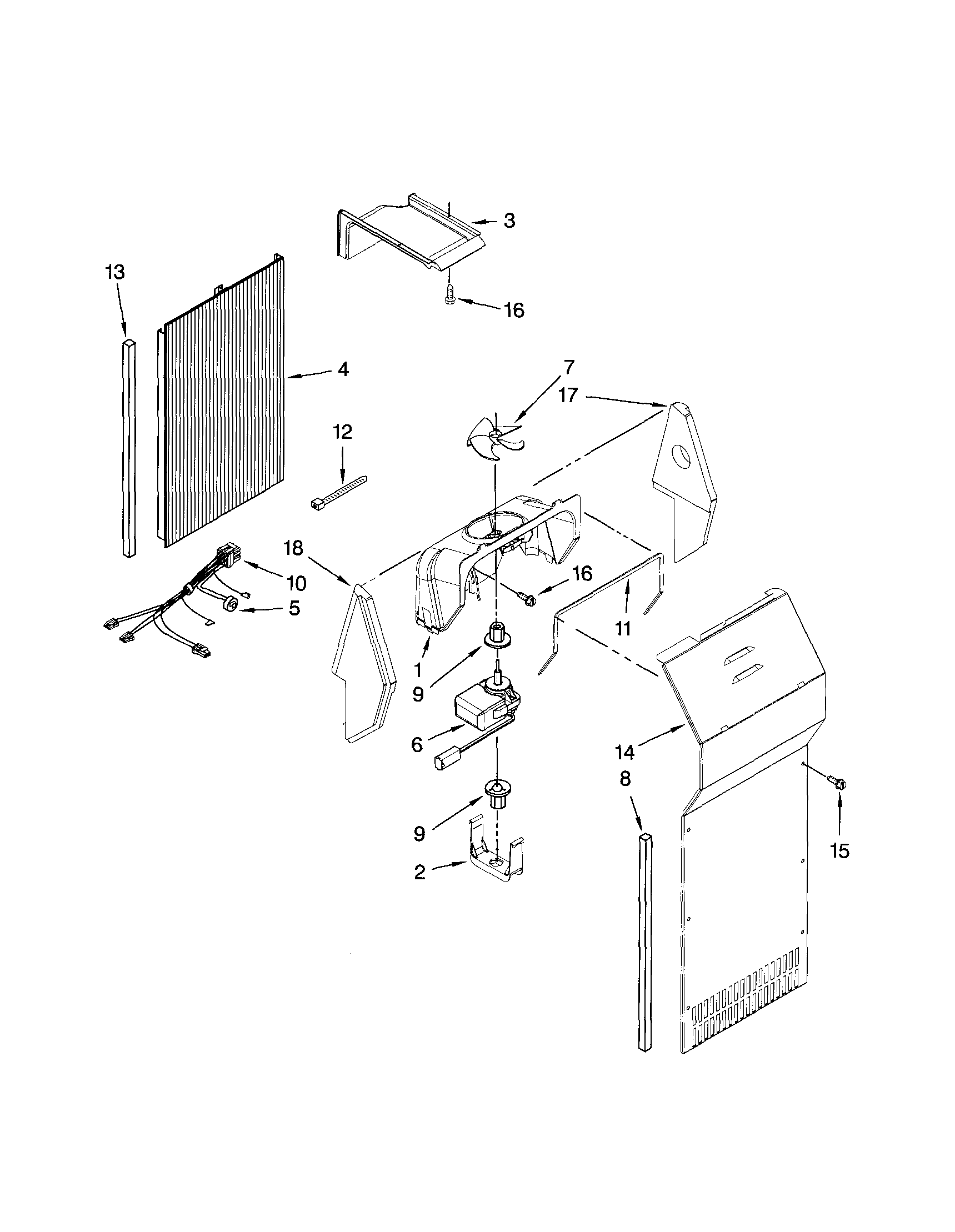 Kenmore Elite 10654790801 air flow diagram