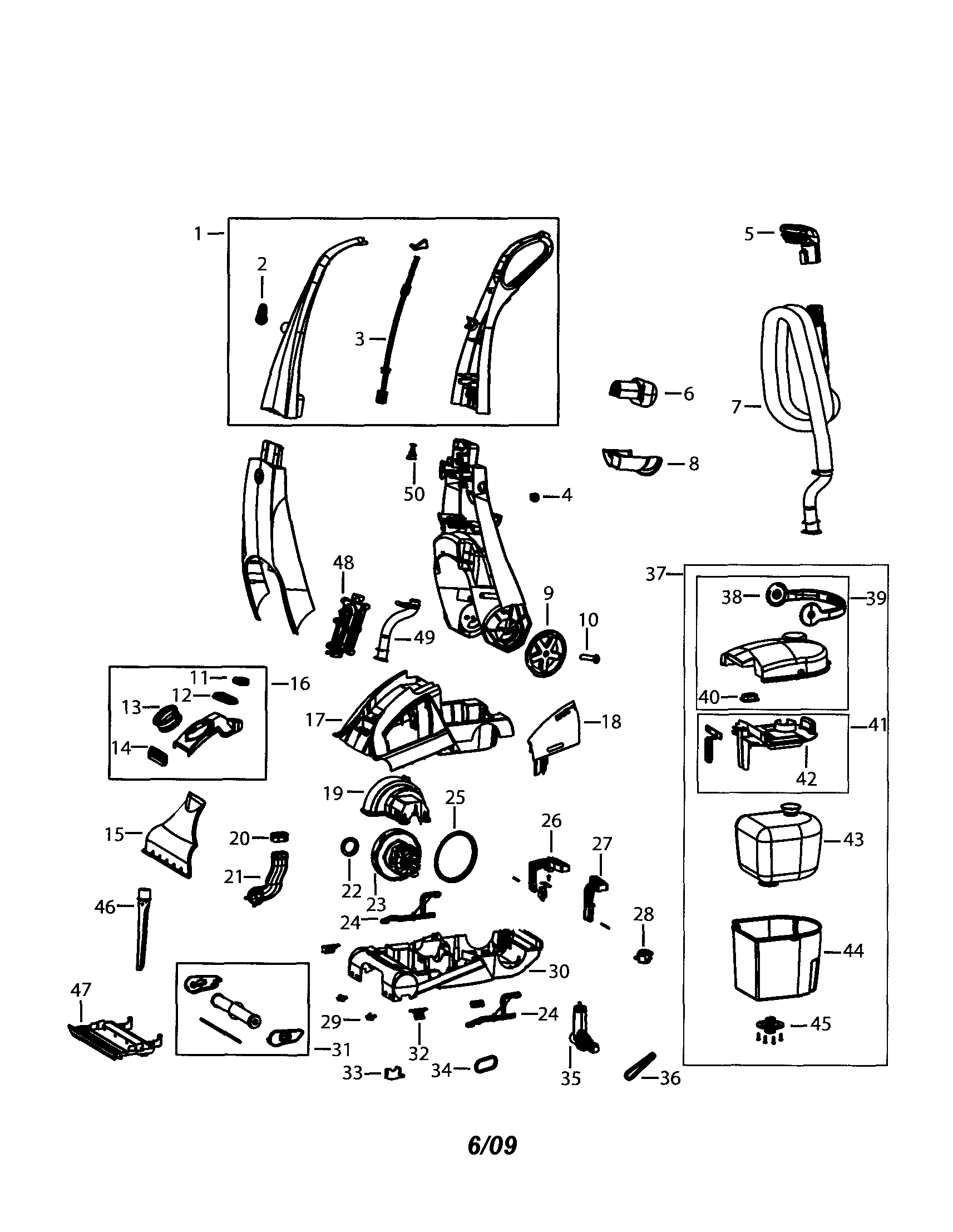 Bissell 25A3 proheat diagram