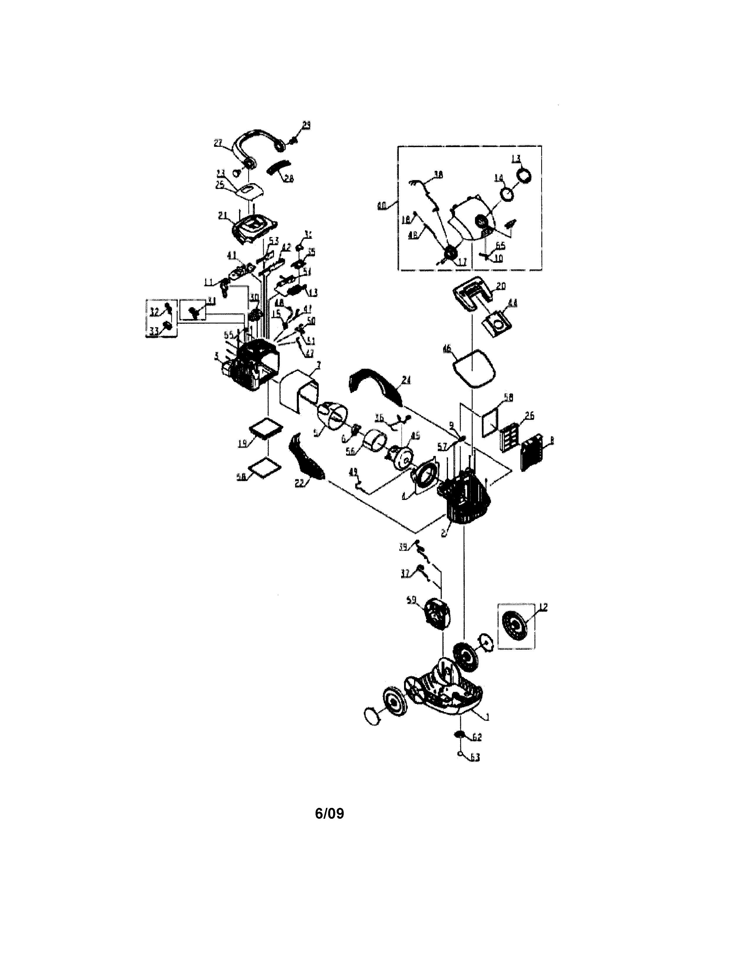 Electrolux EL7001A canister diagram