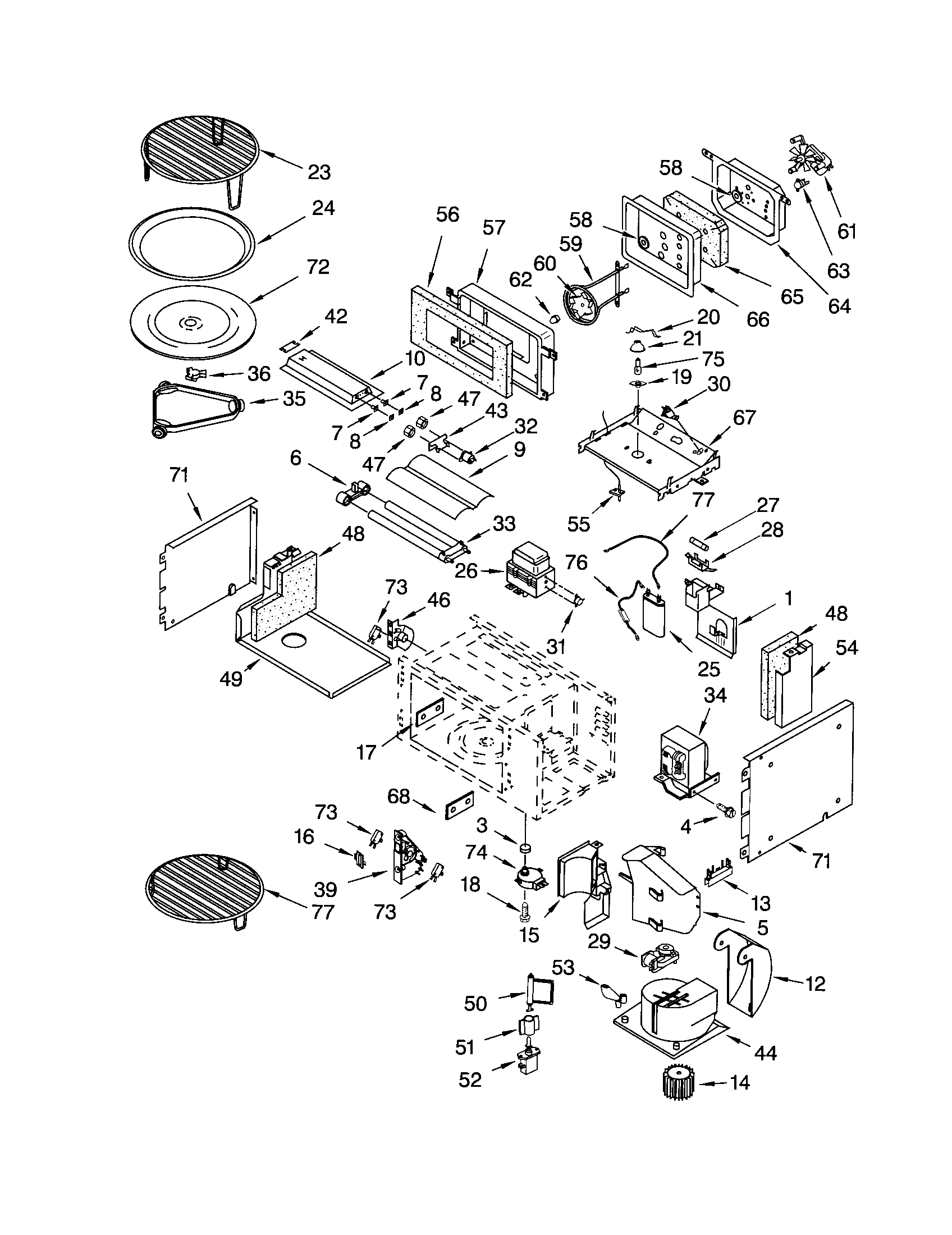 KitchenAid KEMC308KWH02 cabinet and stirrer diagram