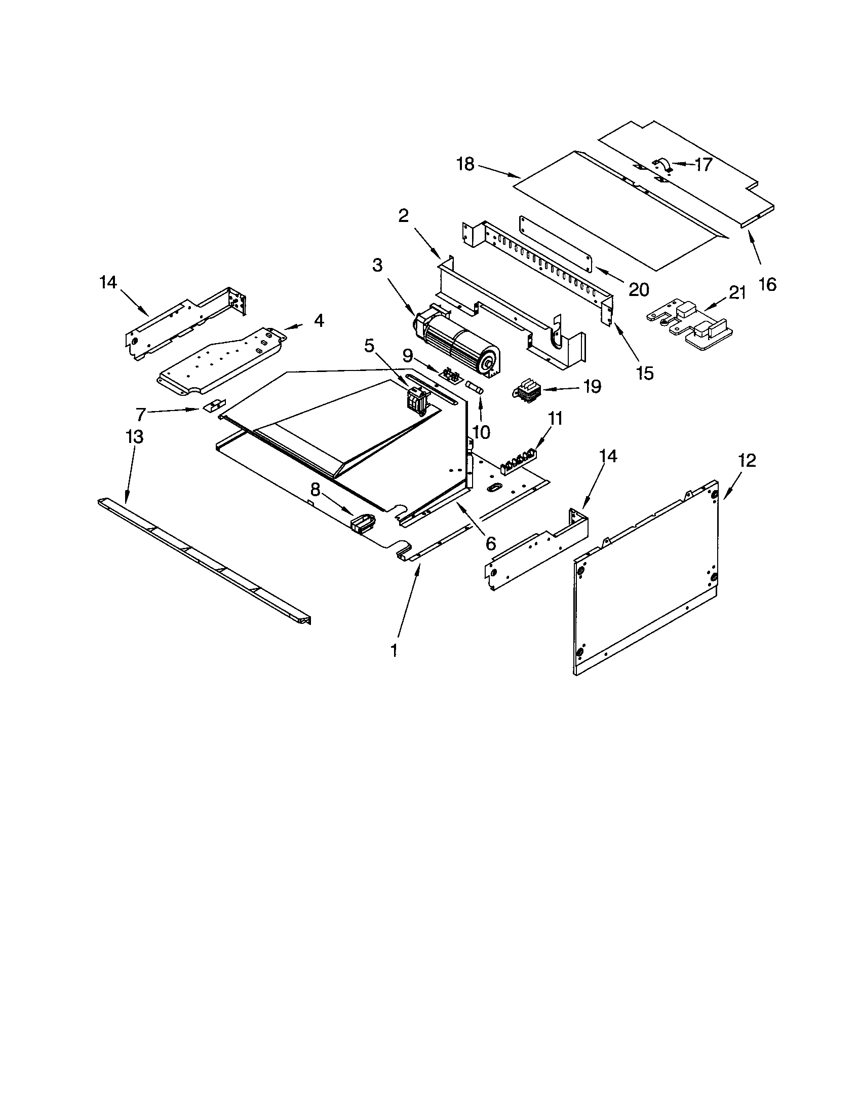 KitchenAid KEMC308KWH02 top venting diagram