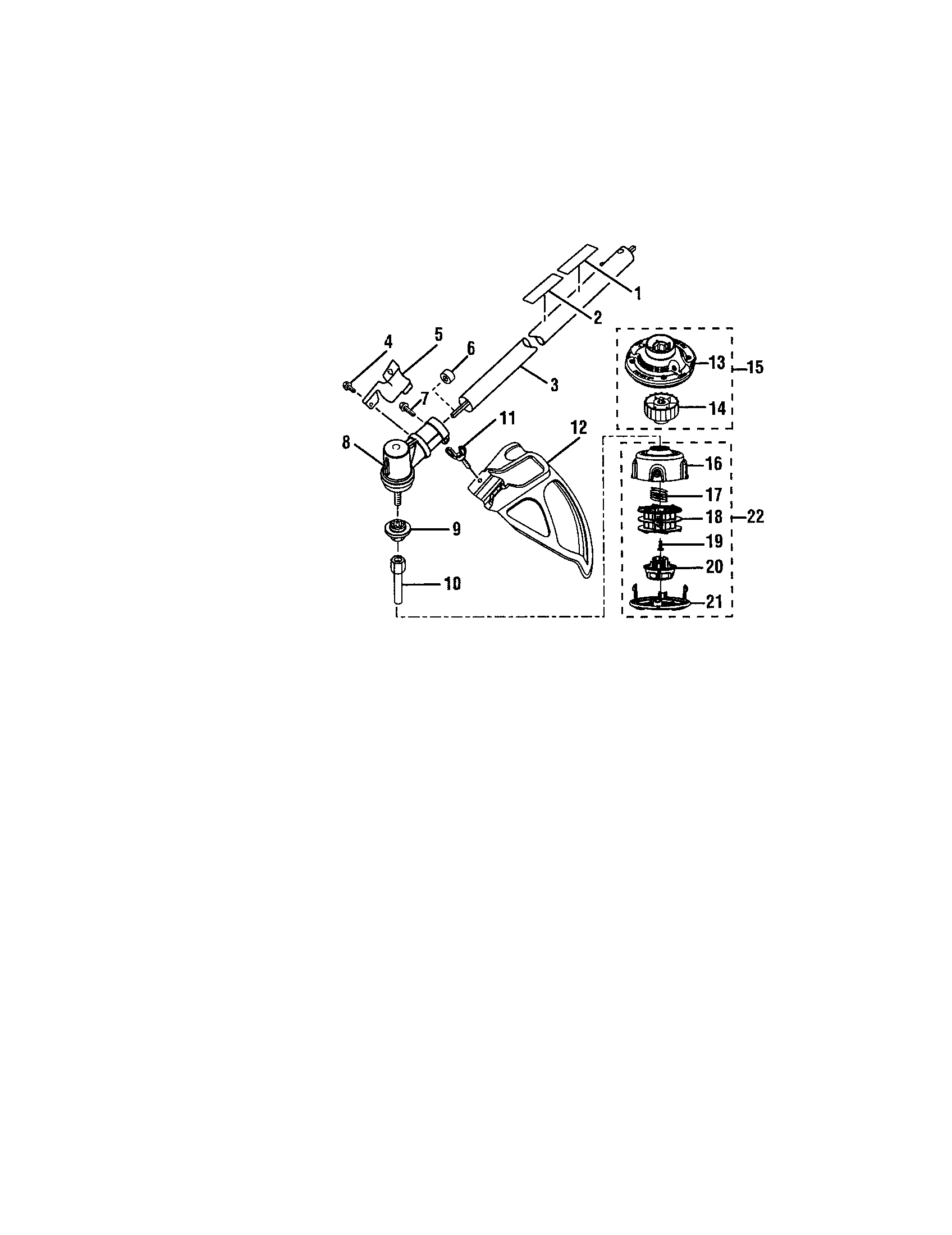 Ryobi RY30931 deflector/string head-ry30550 diagram