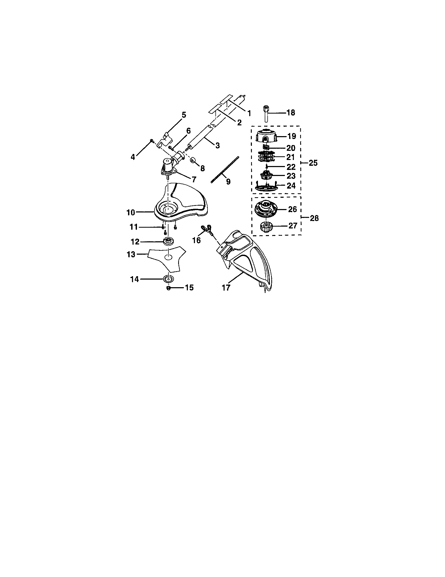 Ryobi RY30931 guard/spring head-ry30570 diagram