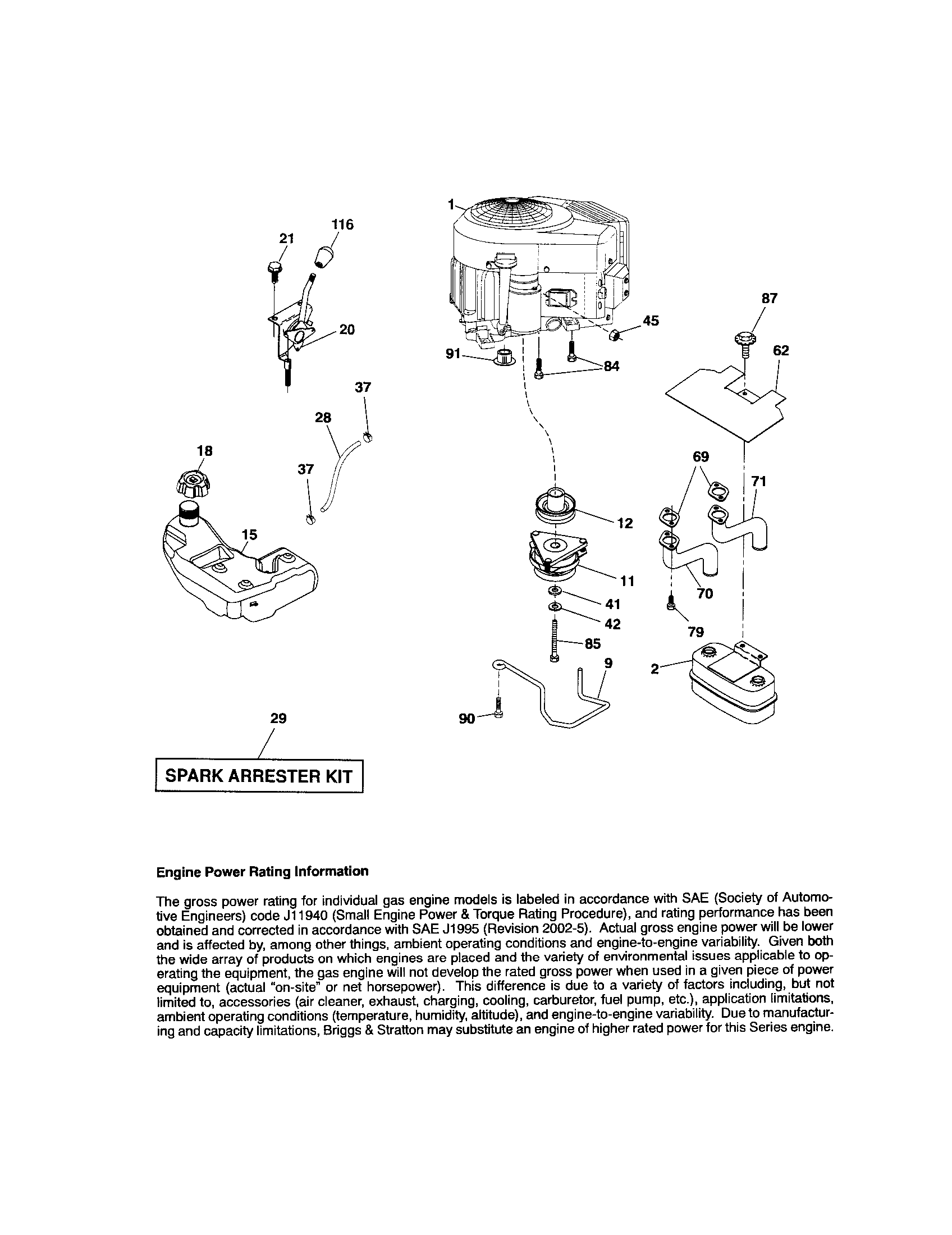 Craftsman 917289730 engine diagram