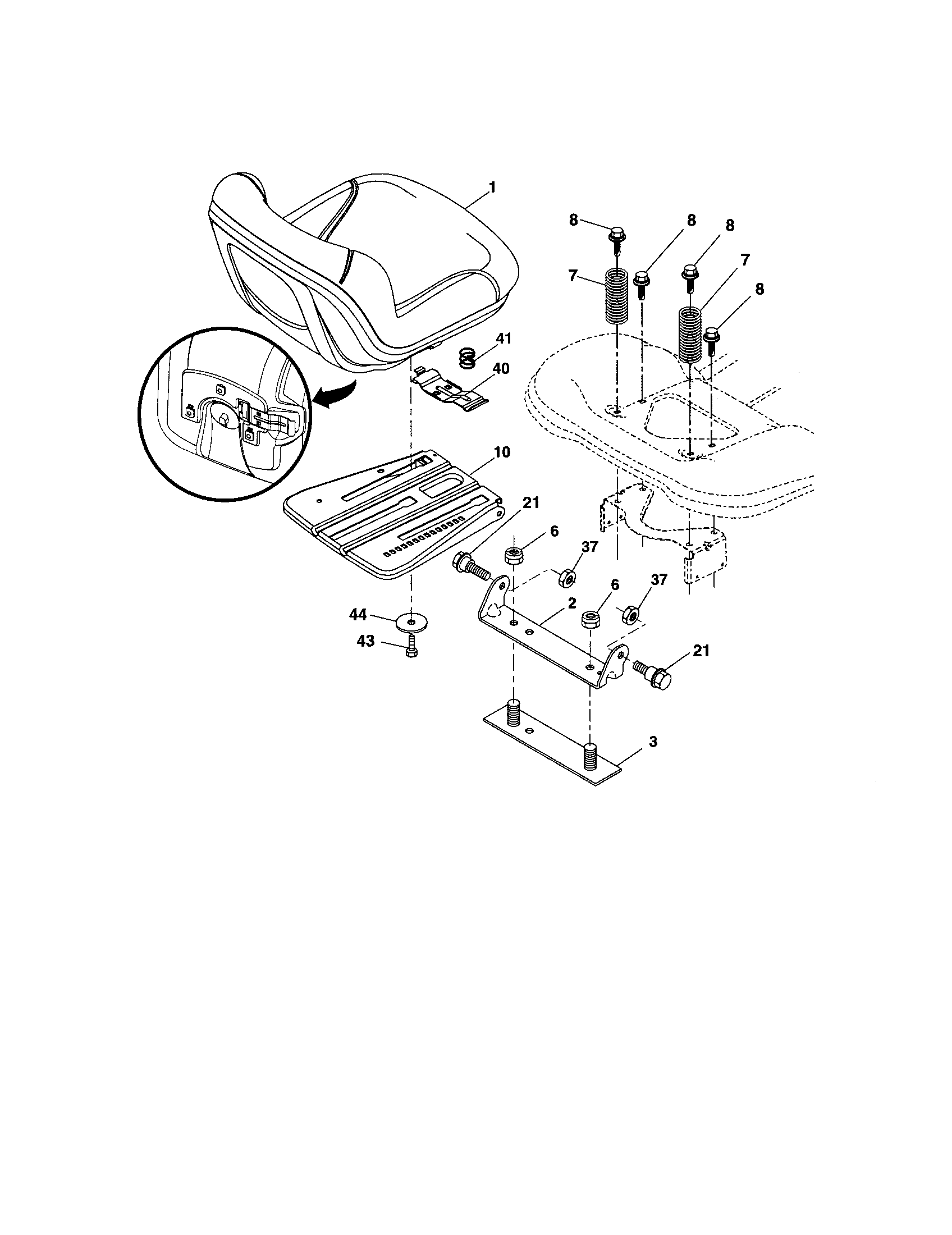 Craftsman 917289730 seat diagram