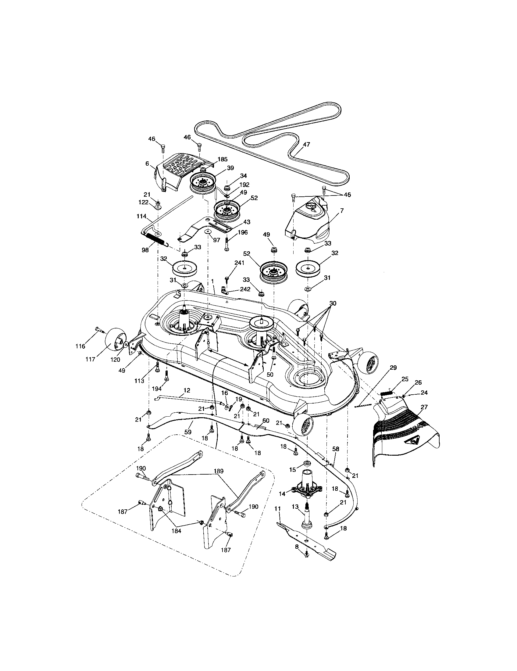 Craftsman 917289730 mower deck diagram