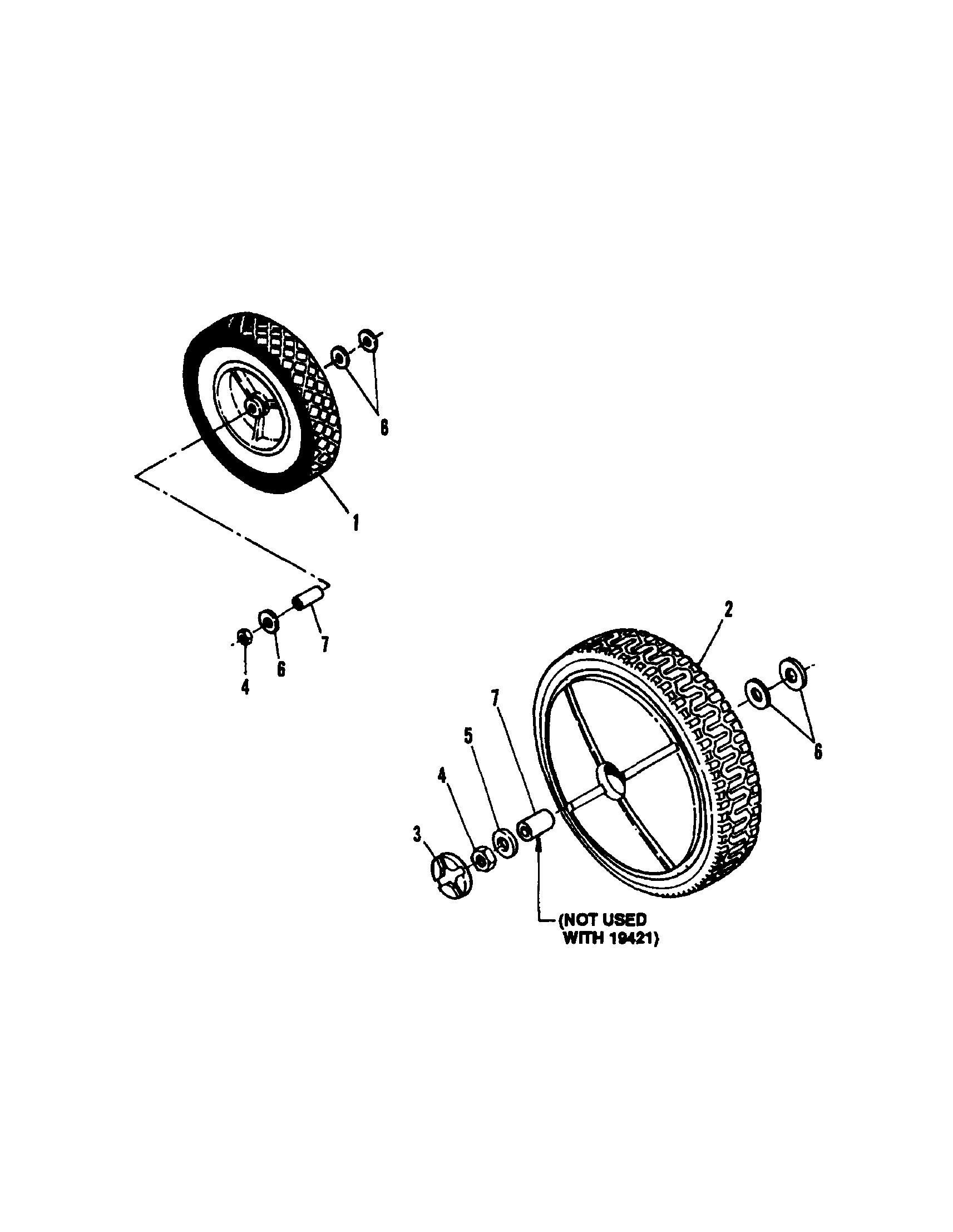 Snapper RP21500KWV rear wheels diagram