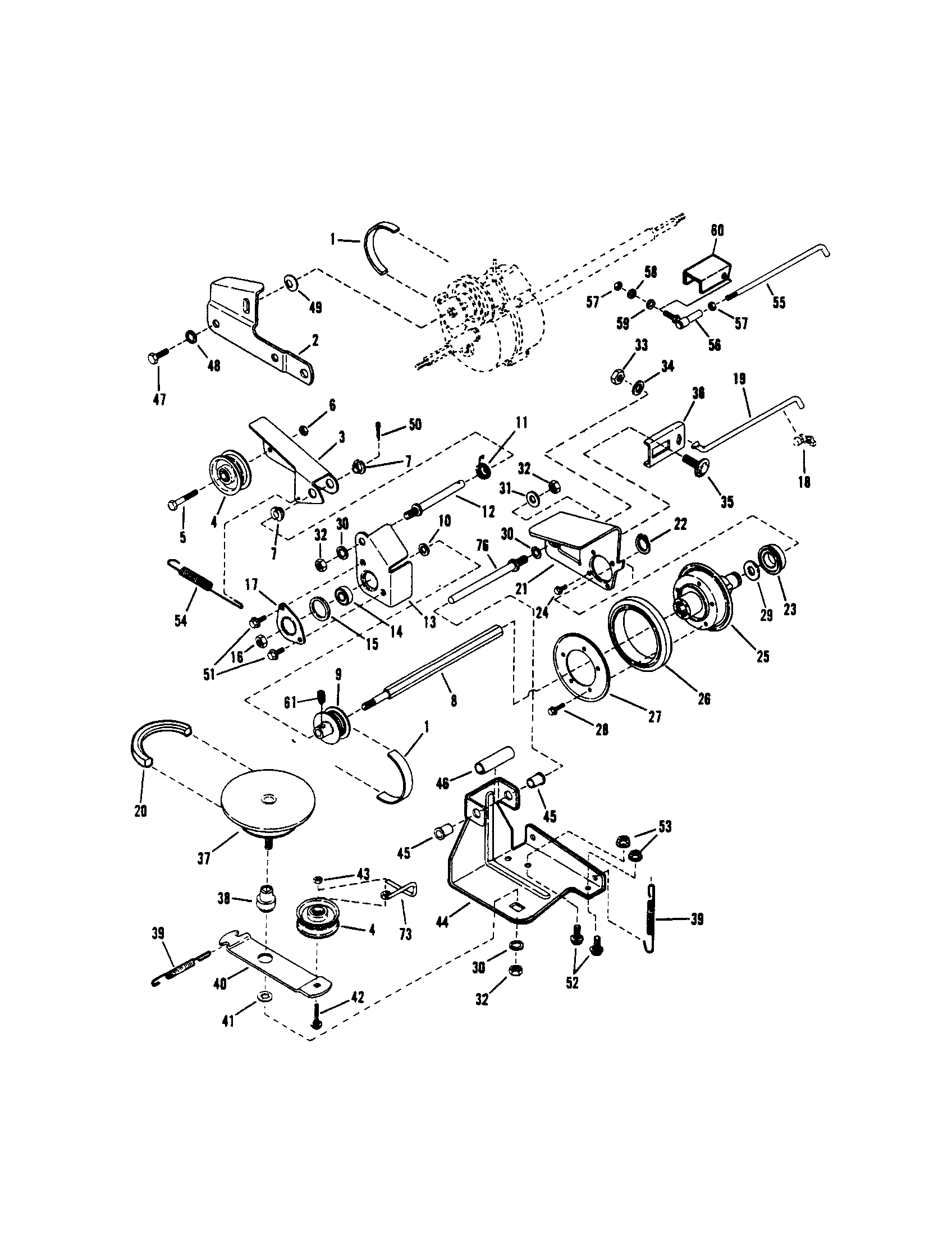 Snapper RP21500KWV drive system self-propelled diagram