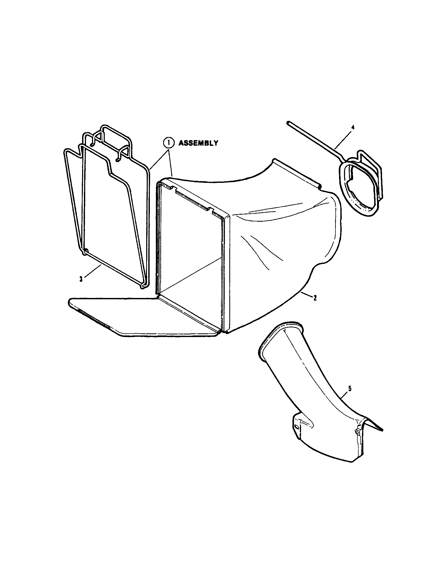 Snapper RP21500KWV grass bag diagram
