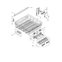 KitchenAid KUDC20FVBL0 upper rack/track diagram