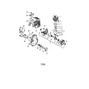 Echo SRM-2100SB crankcase/fan housing/cover diagram