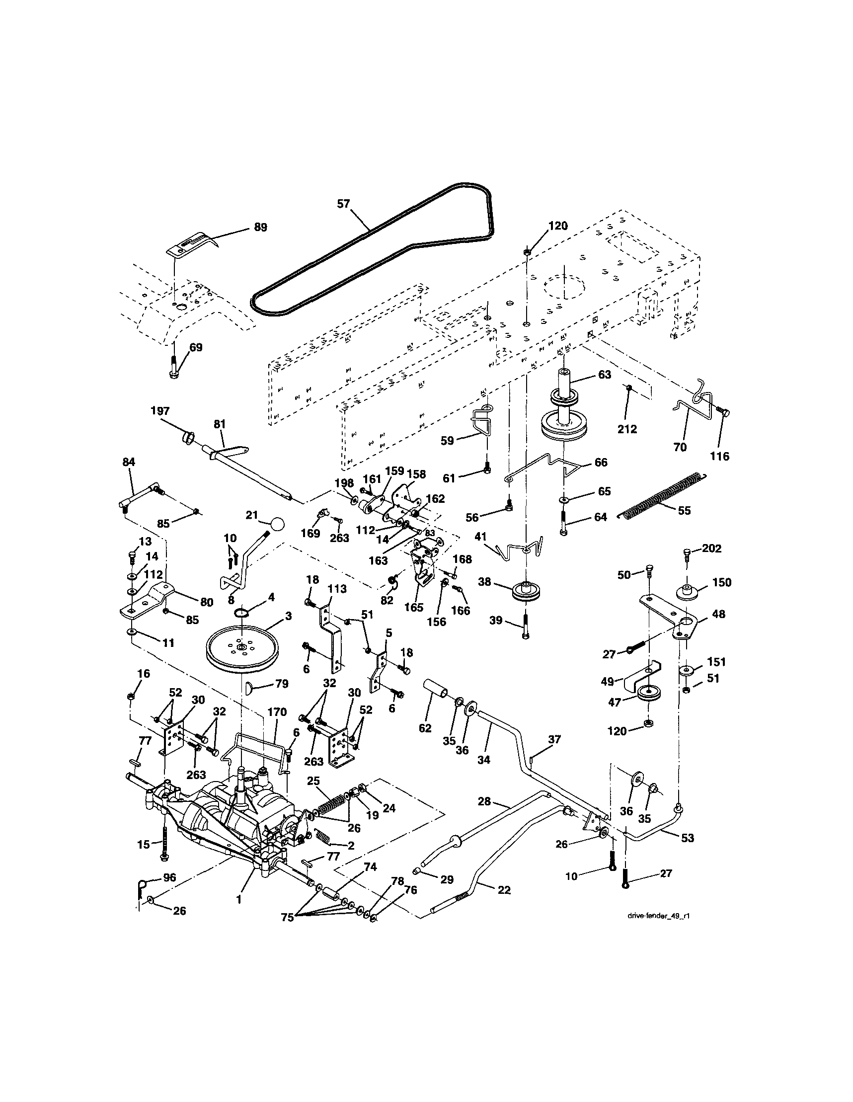 Craftsman 917287011 ground drive diagram