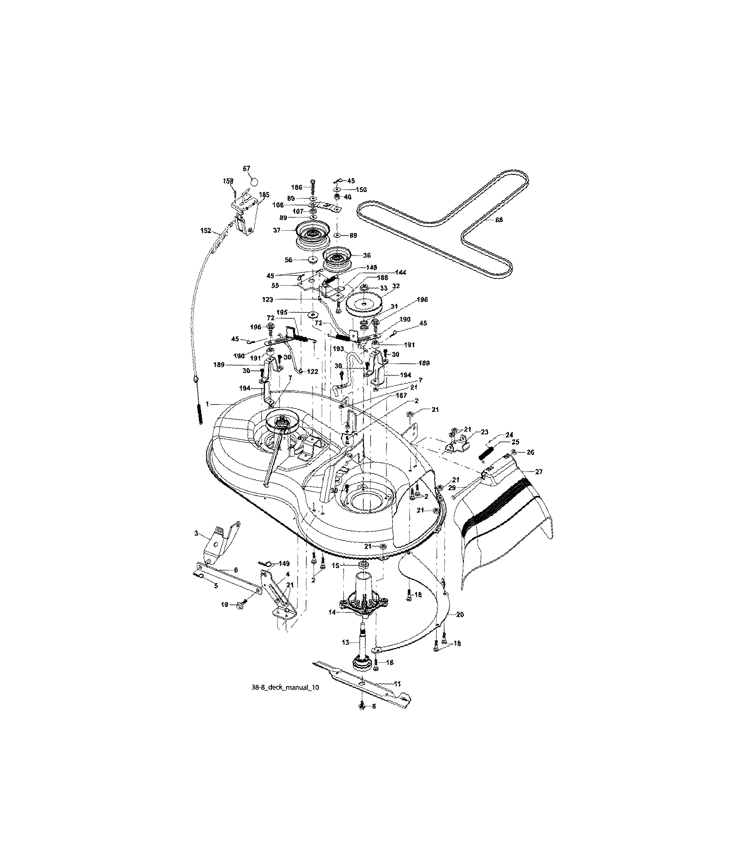 Craftsman 917287011 mower deck diagram