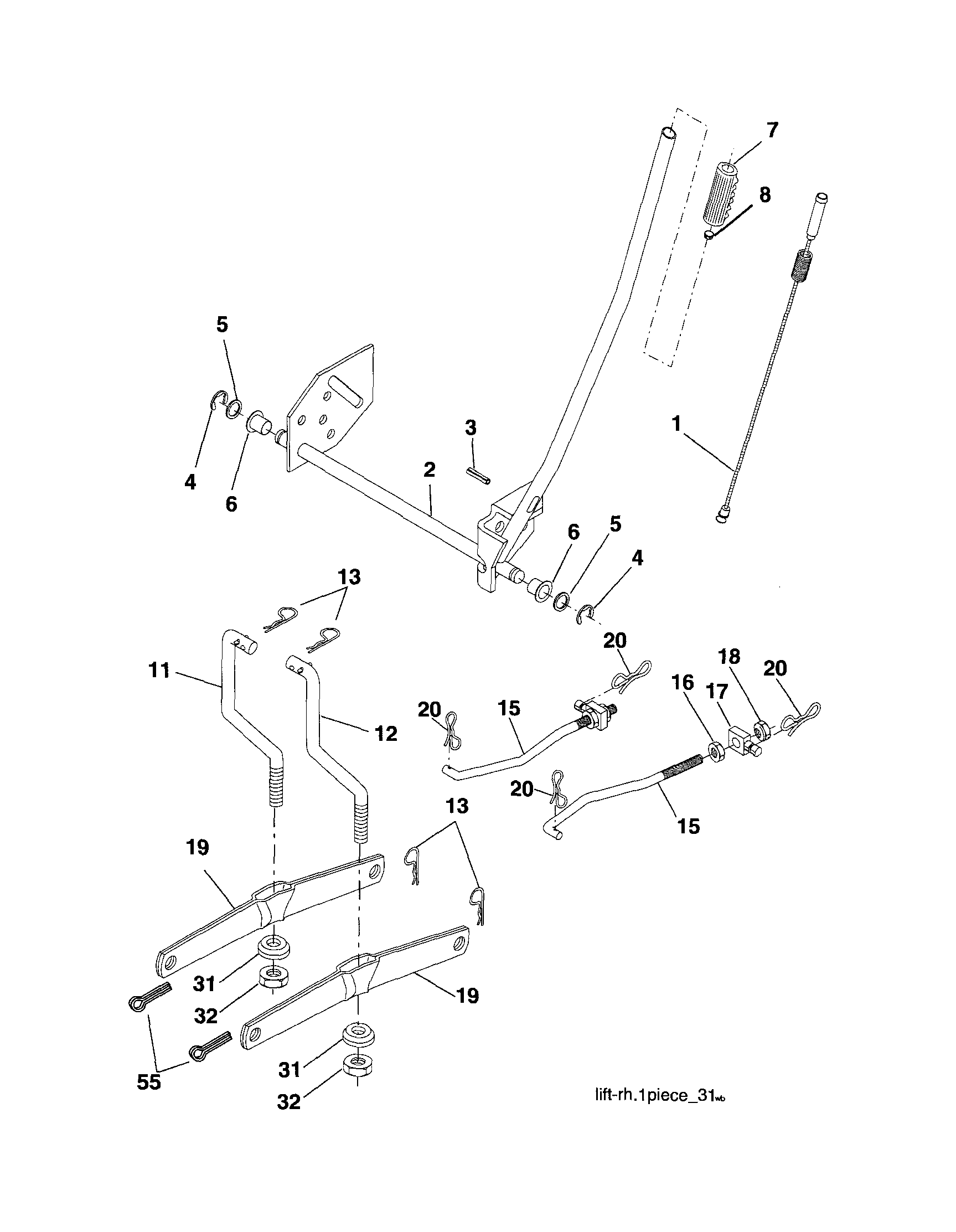 Craftsman 917287011 lift diagram