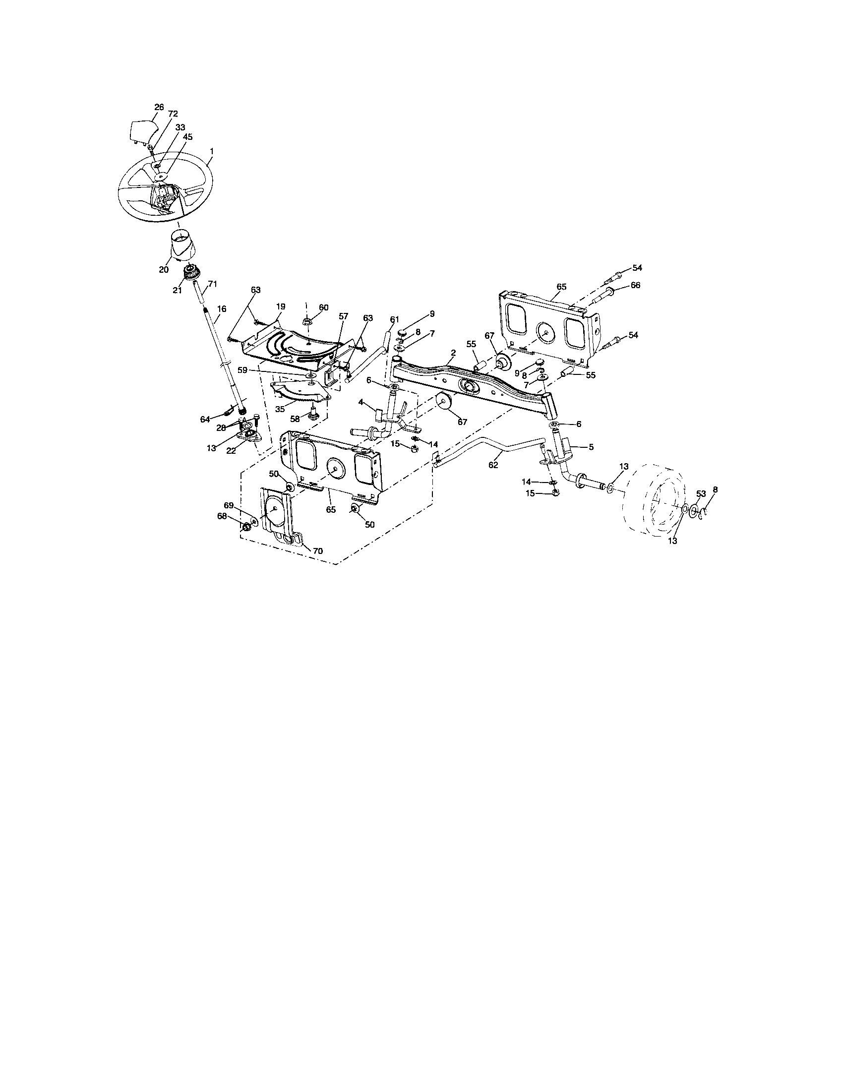Craftsman 917287110 steering diagram