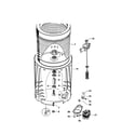 Fisher & Paykel WA37T26GW2-96133A inner & outer bowls & pump diagram