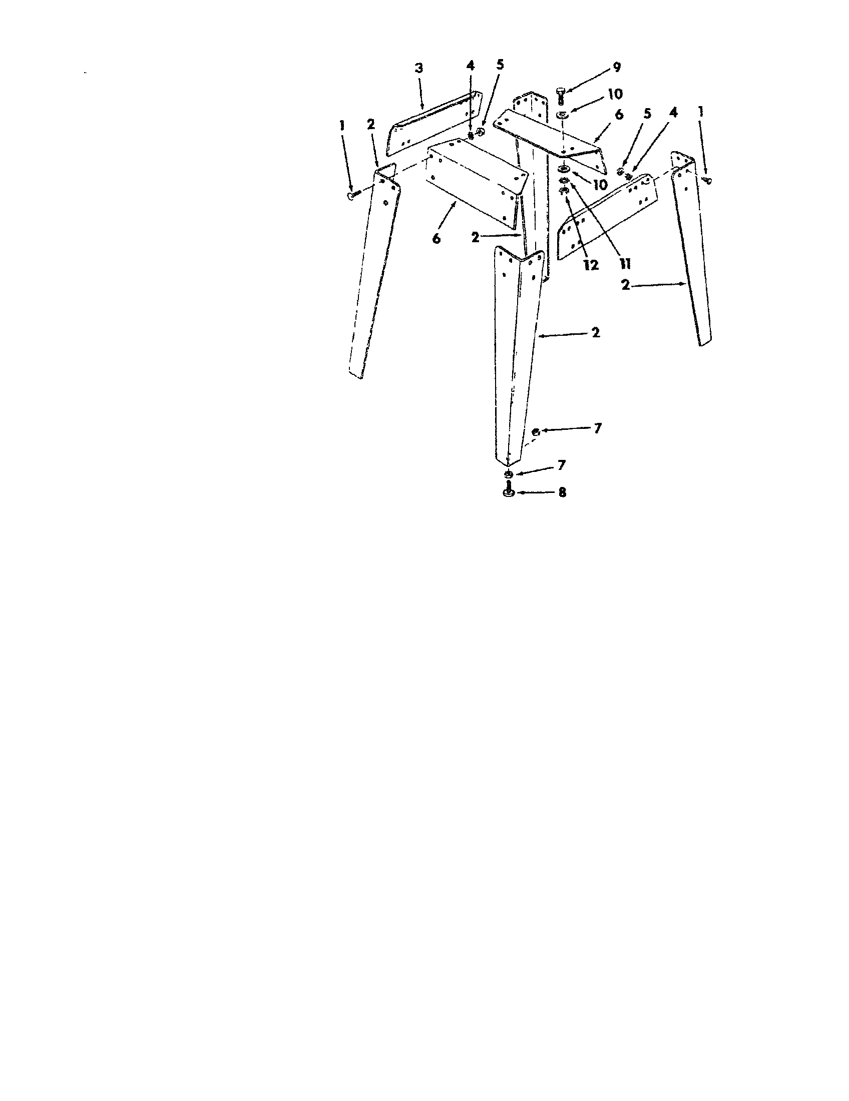 Craftsman 113298720 legs diagram