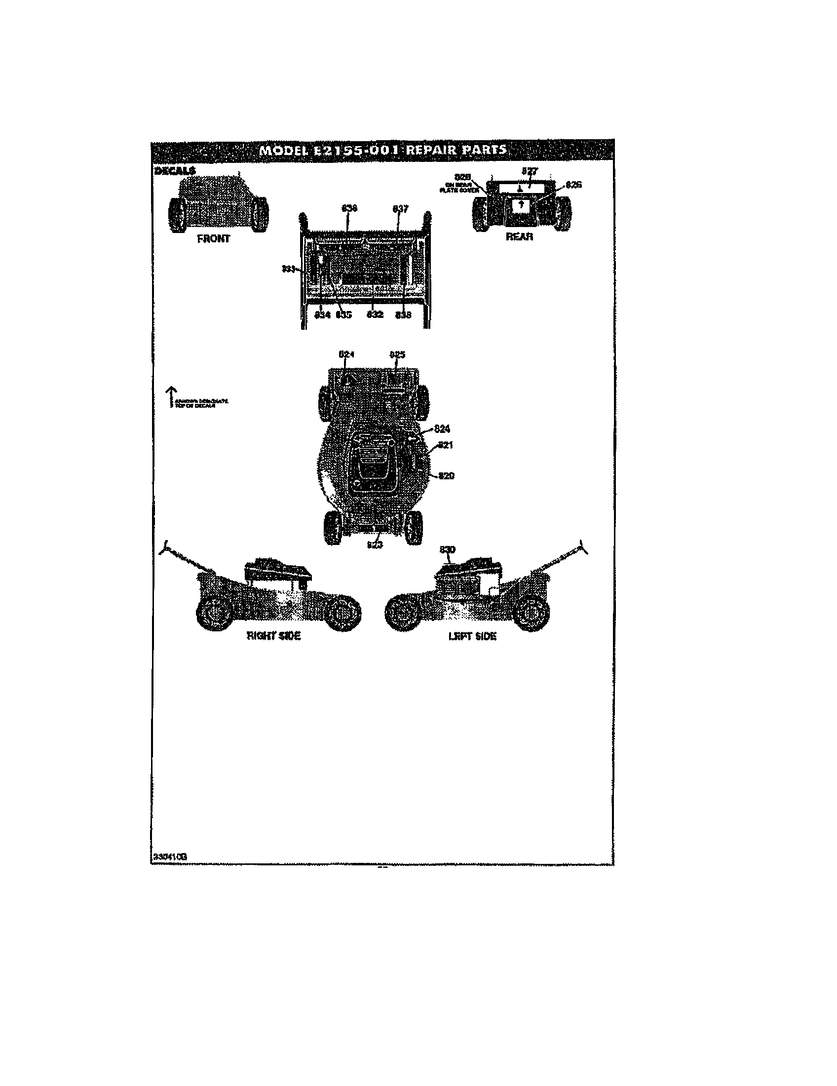 Noma E2155-001 decals diagram